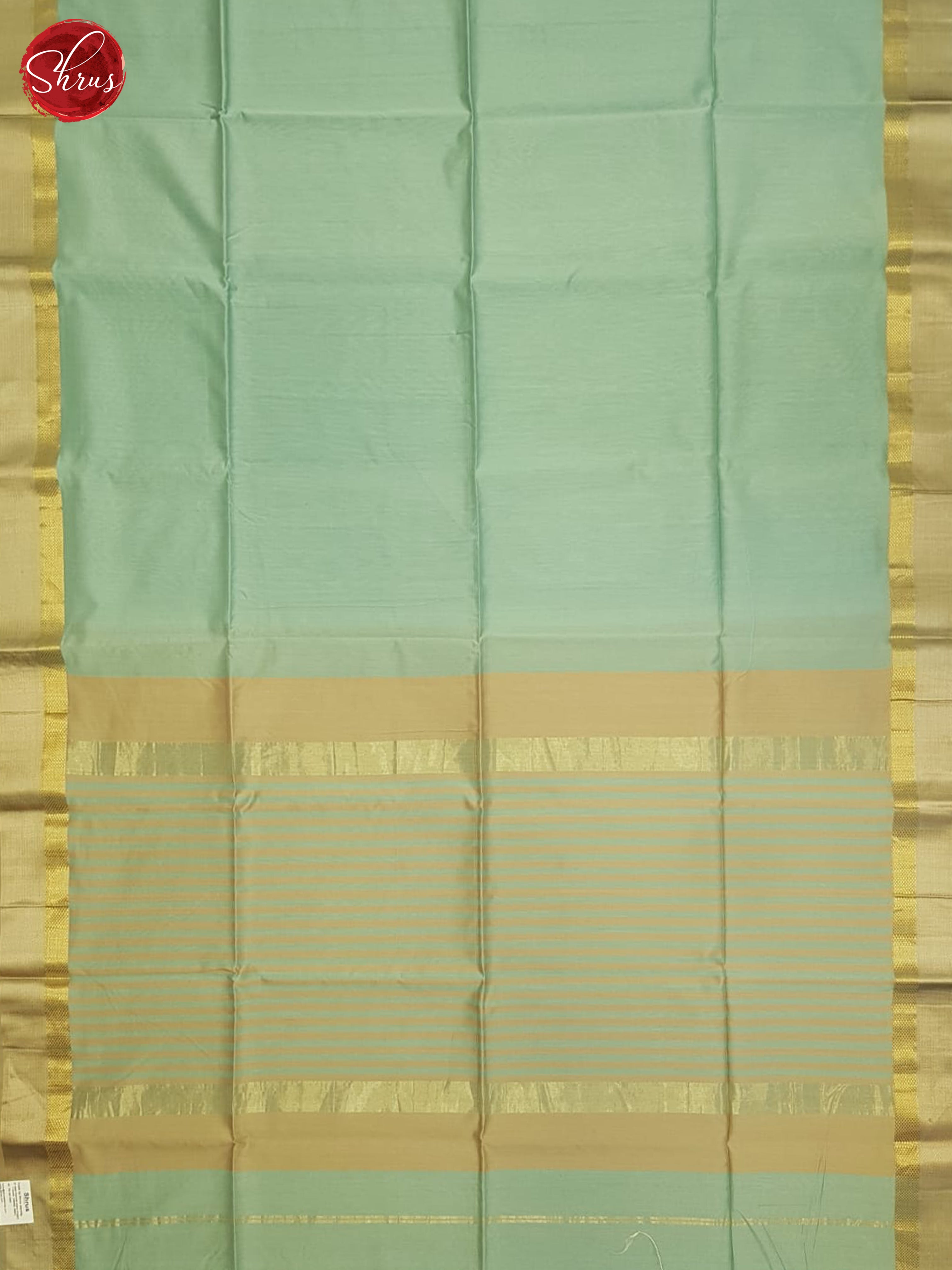 Pastel Blue And Beige- Maheshwari silk Cotton Saree - Shop on ShrusEternity.com