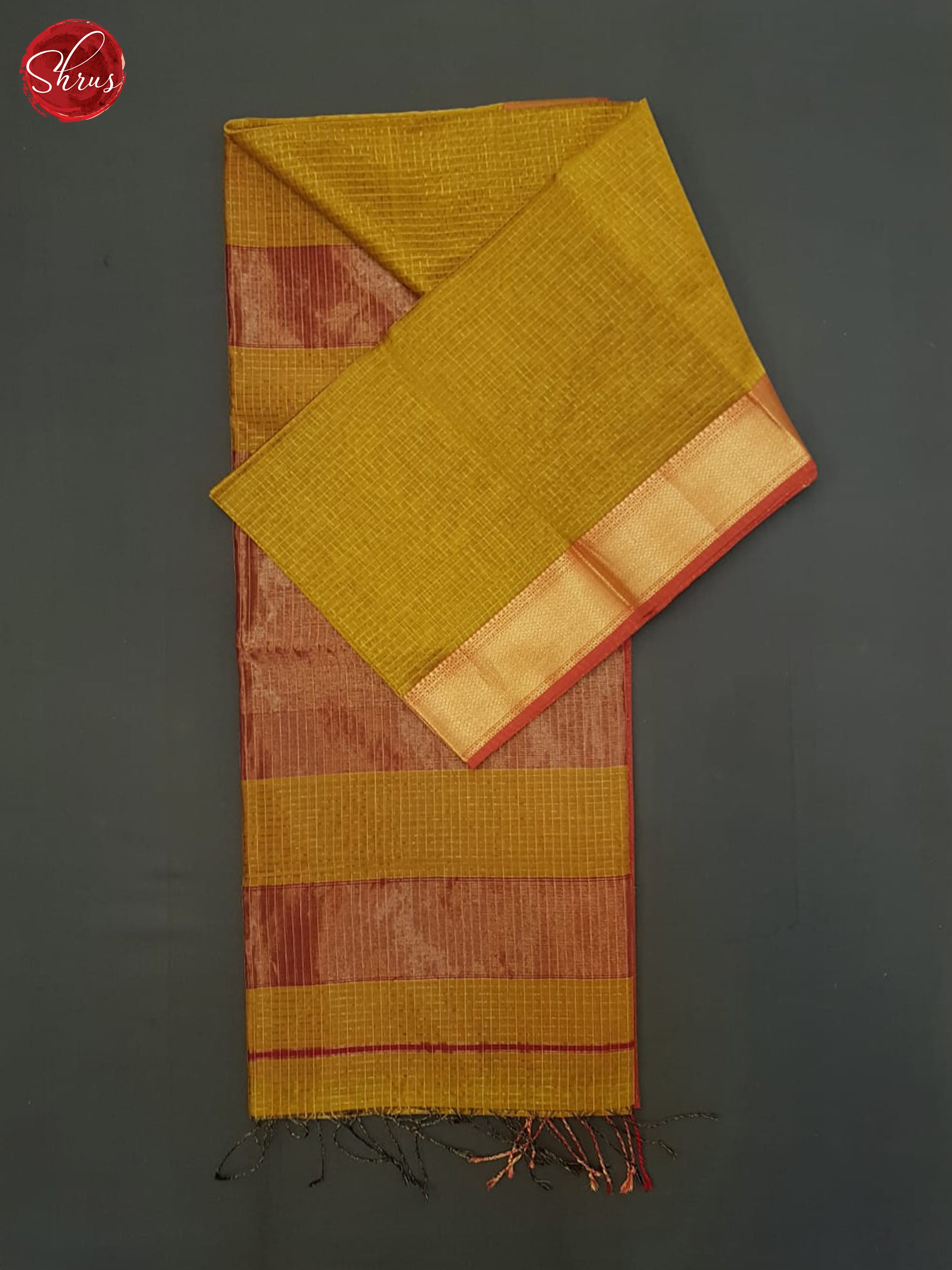 Greenish Brown And Maroon- Maheshwari Silk Cotton Saree - Shop on ShrusEternity.com