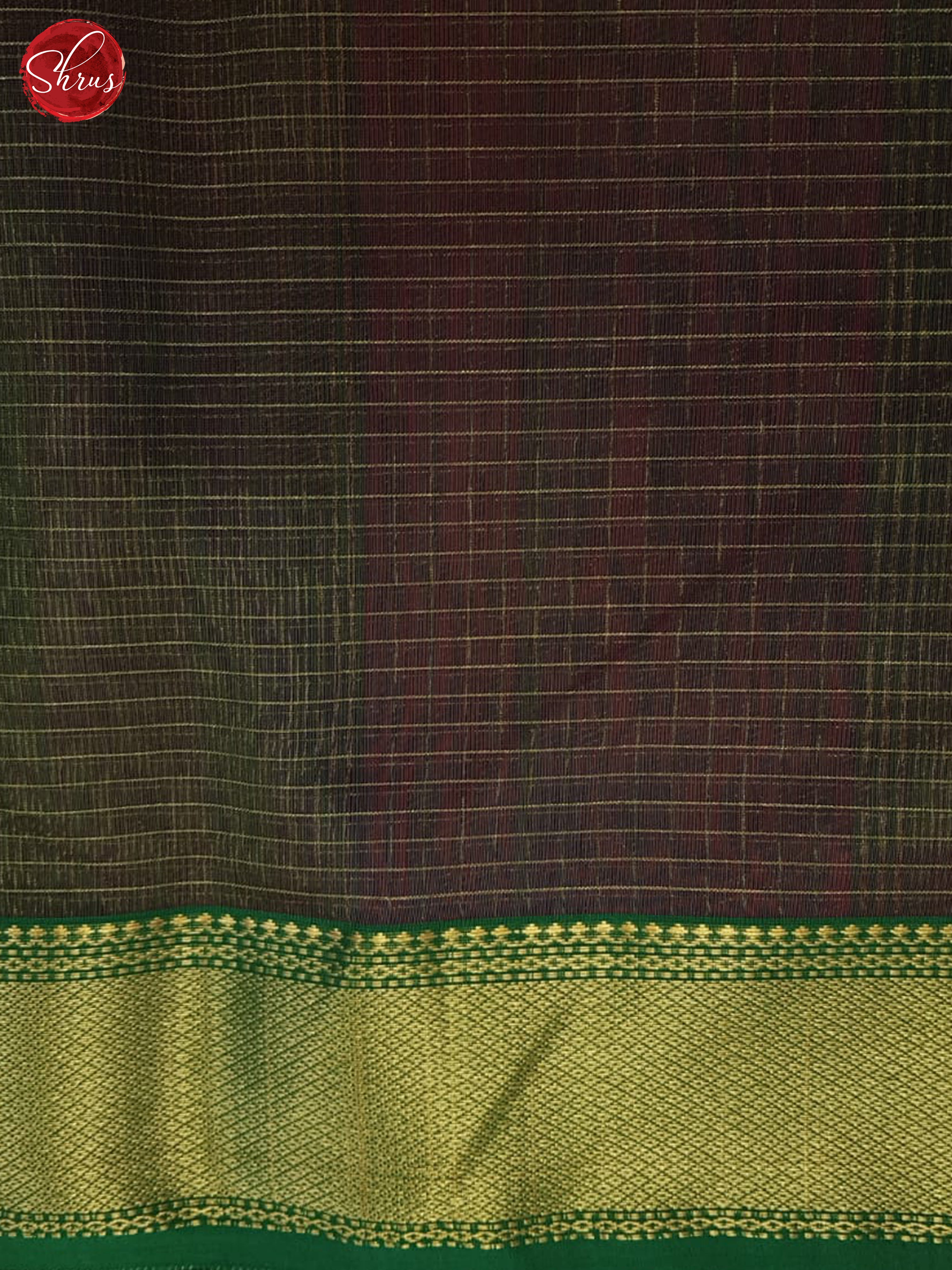 Majenta Pink And Green- Maheshwari Silk Cotton Saree - Shop on ShrusEternity.com