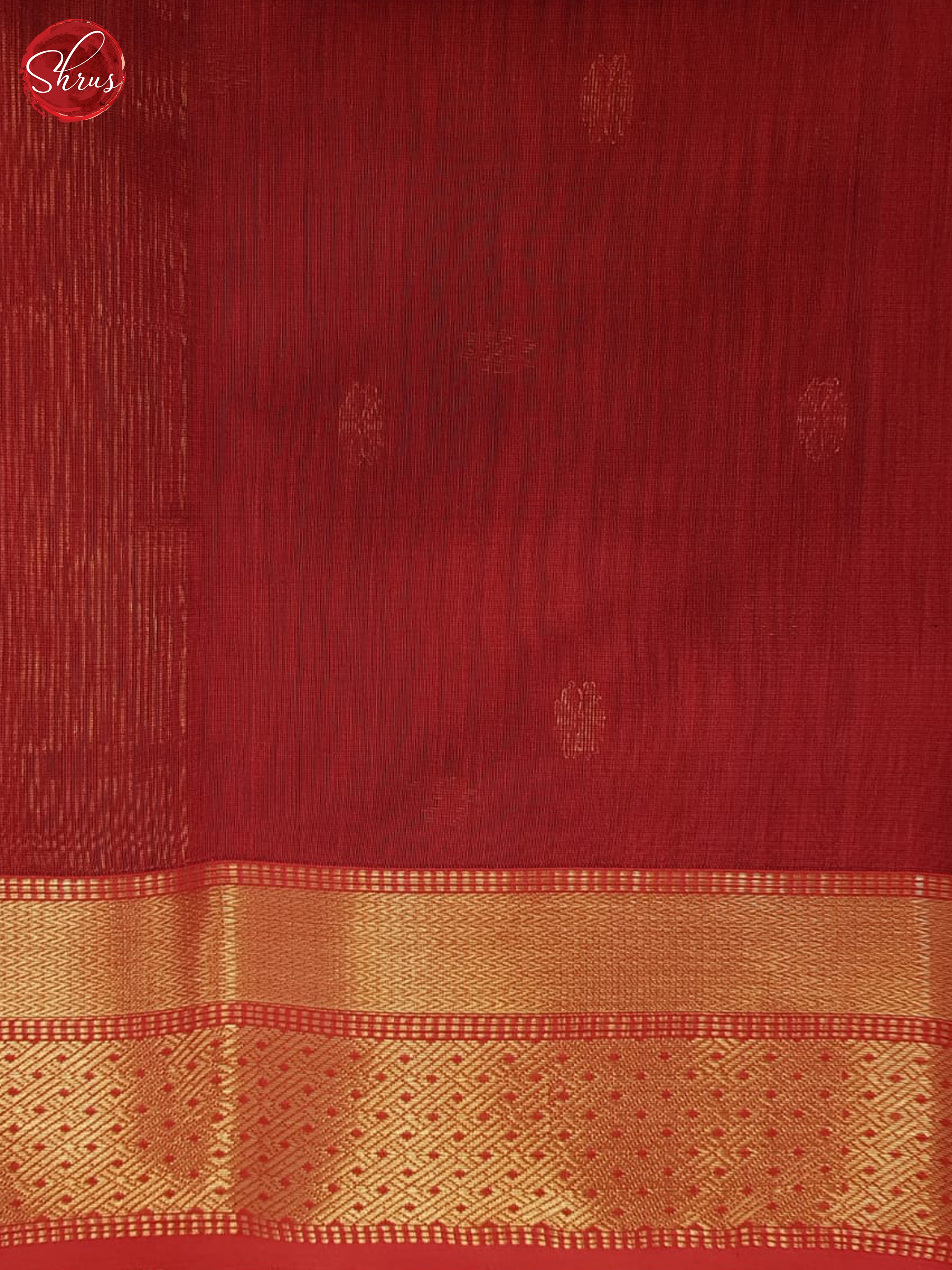 Black And Maroon- Maheshwari Silk Cotton Saree - Shop on ShrusEternity.com