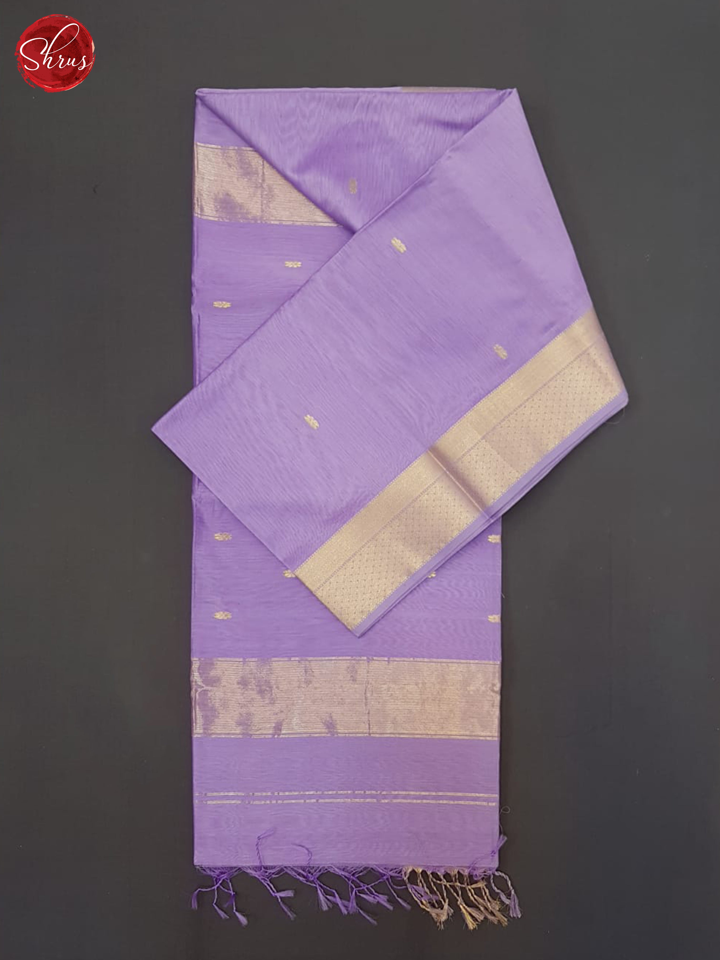 Lavender(Single Tone)- Maheshwari Silk Cotton Saree - Shop on ShrusEternity.com