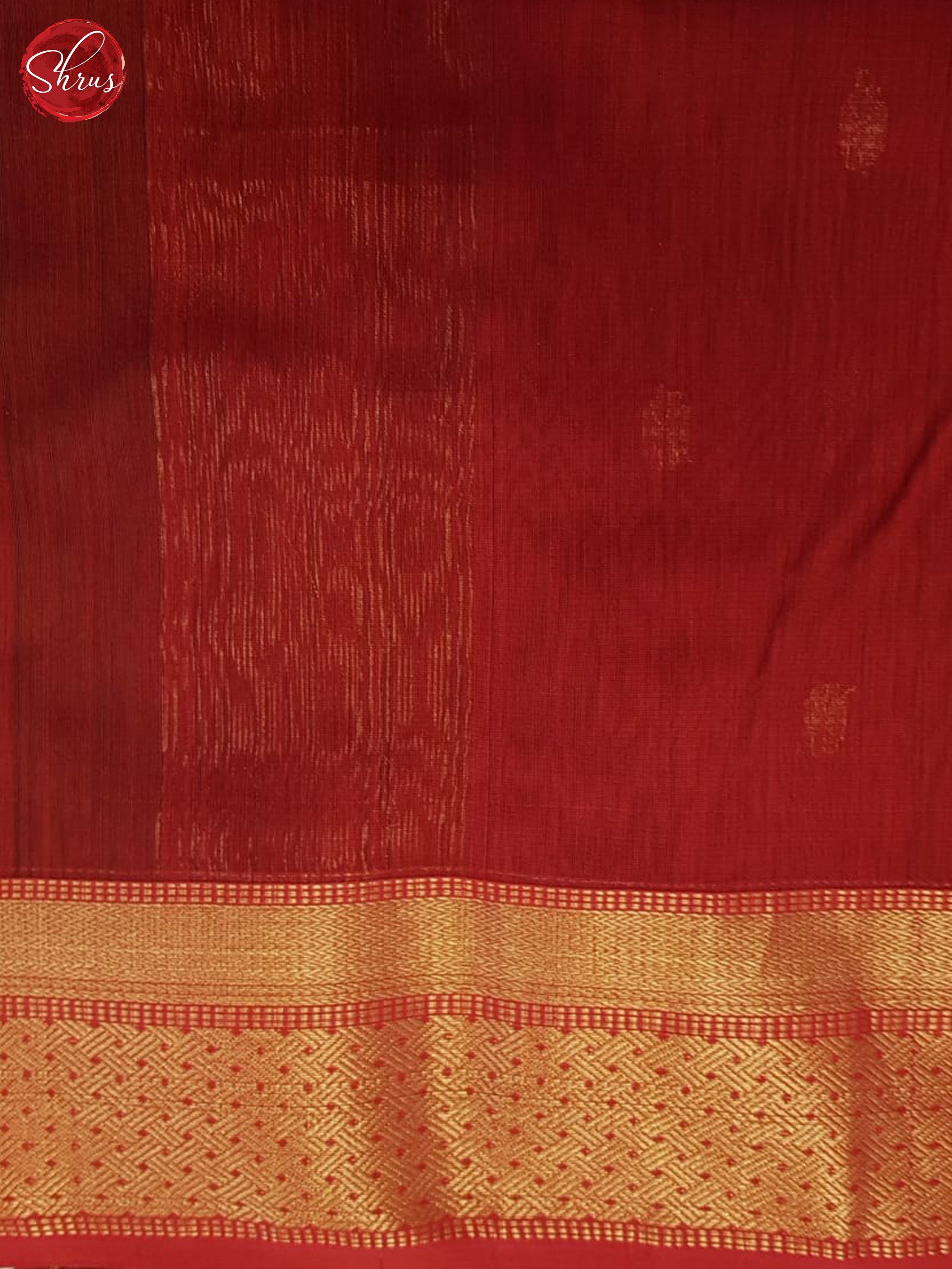 Green And Red- Maheshwari Silk Cotton Saree - Shop on ShrusEternity.com