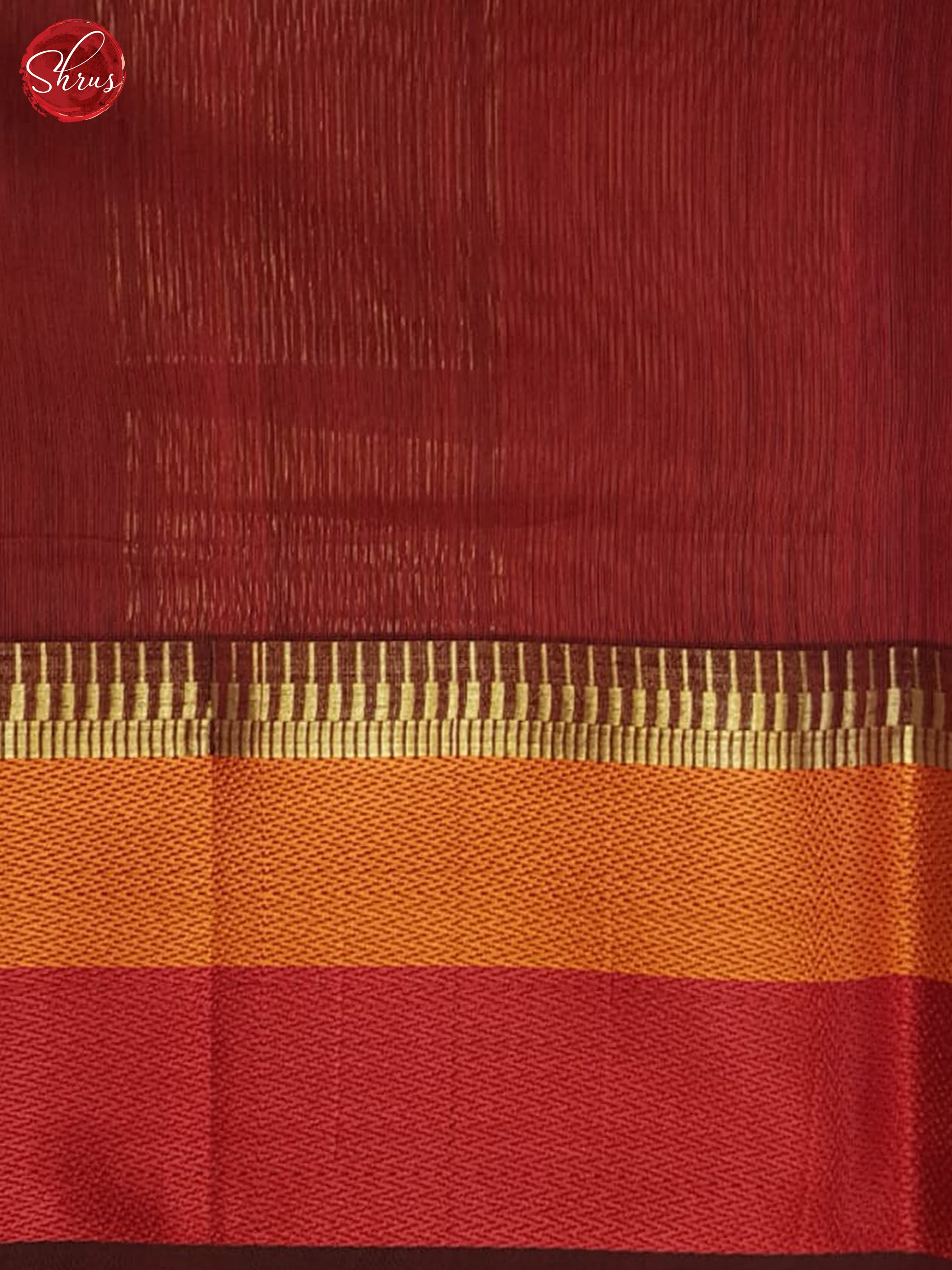 Green And Red- Maheshwari Silk Cotton Saree - Shop on ShrusEternity.com