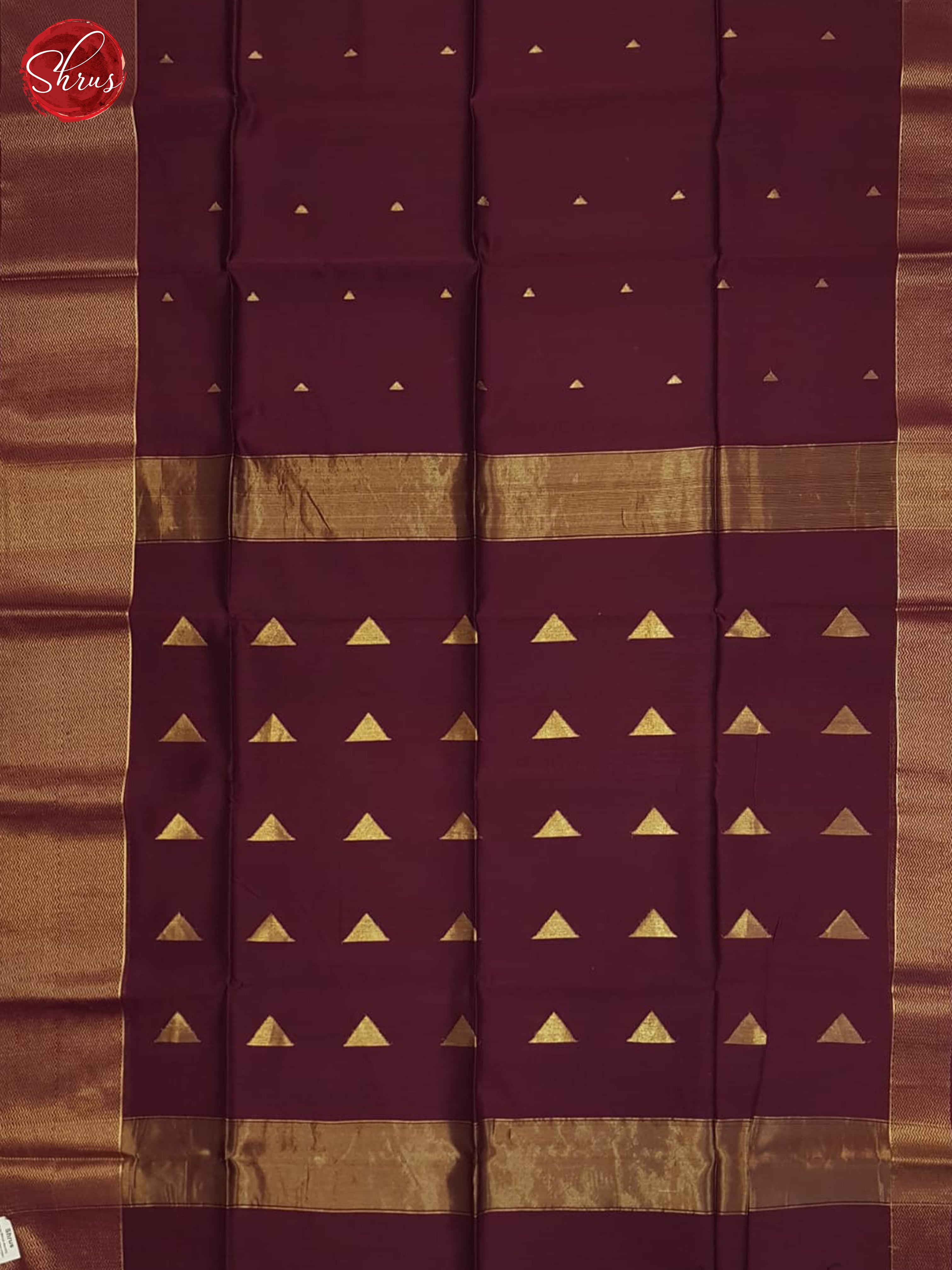 Maroon(single Tone)- Maheshwari Silk Cotton Saree - Shop on ShrusEternity.com