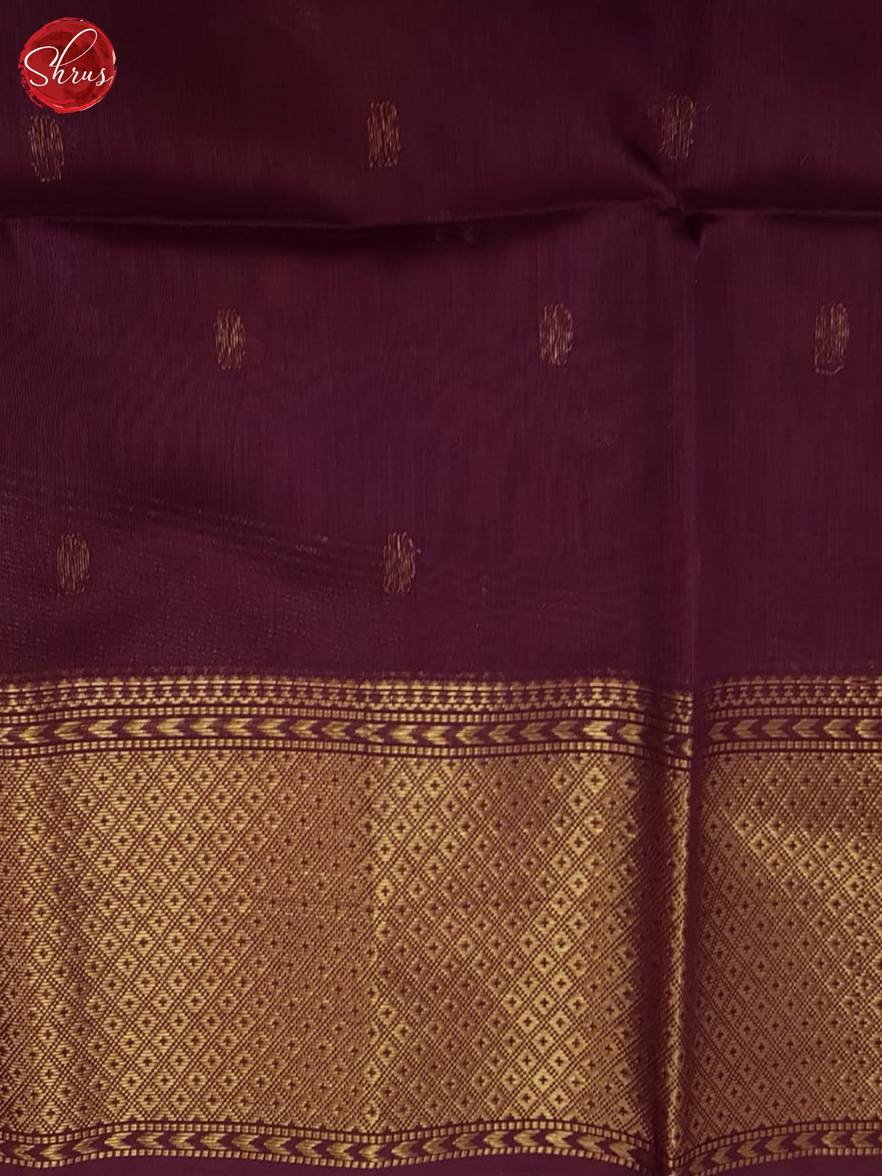 Deep Wine(Single Tone)- Maheshwari Silk Cotton saree - Shop on ShrusEternity.com