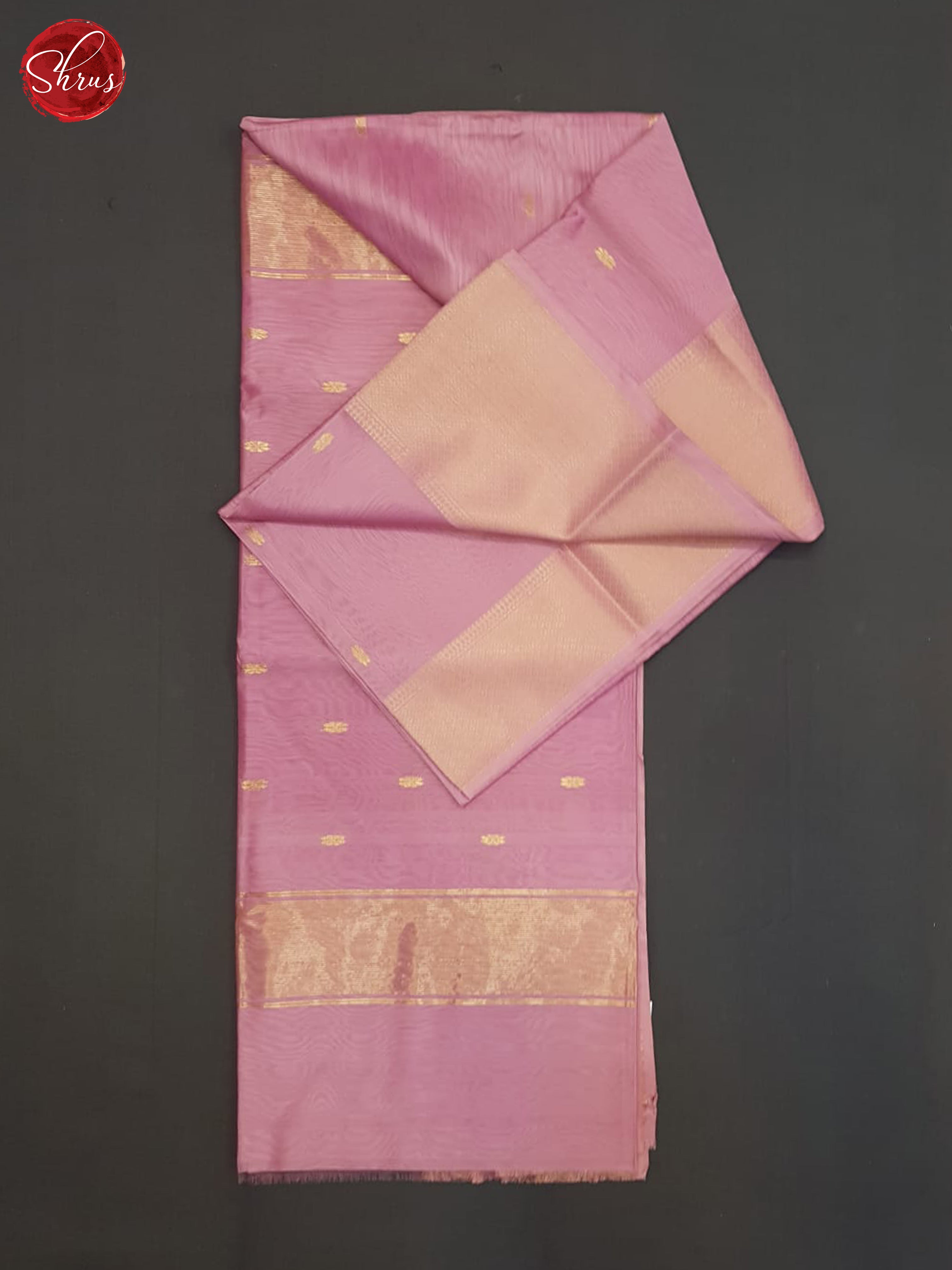 Dusty Pink(Single tone)- Maheshwari Silk Cotton Saree - Shop on ShrusEternity.com