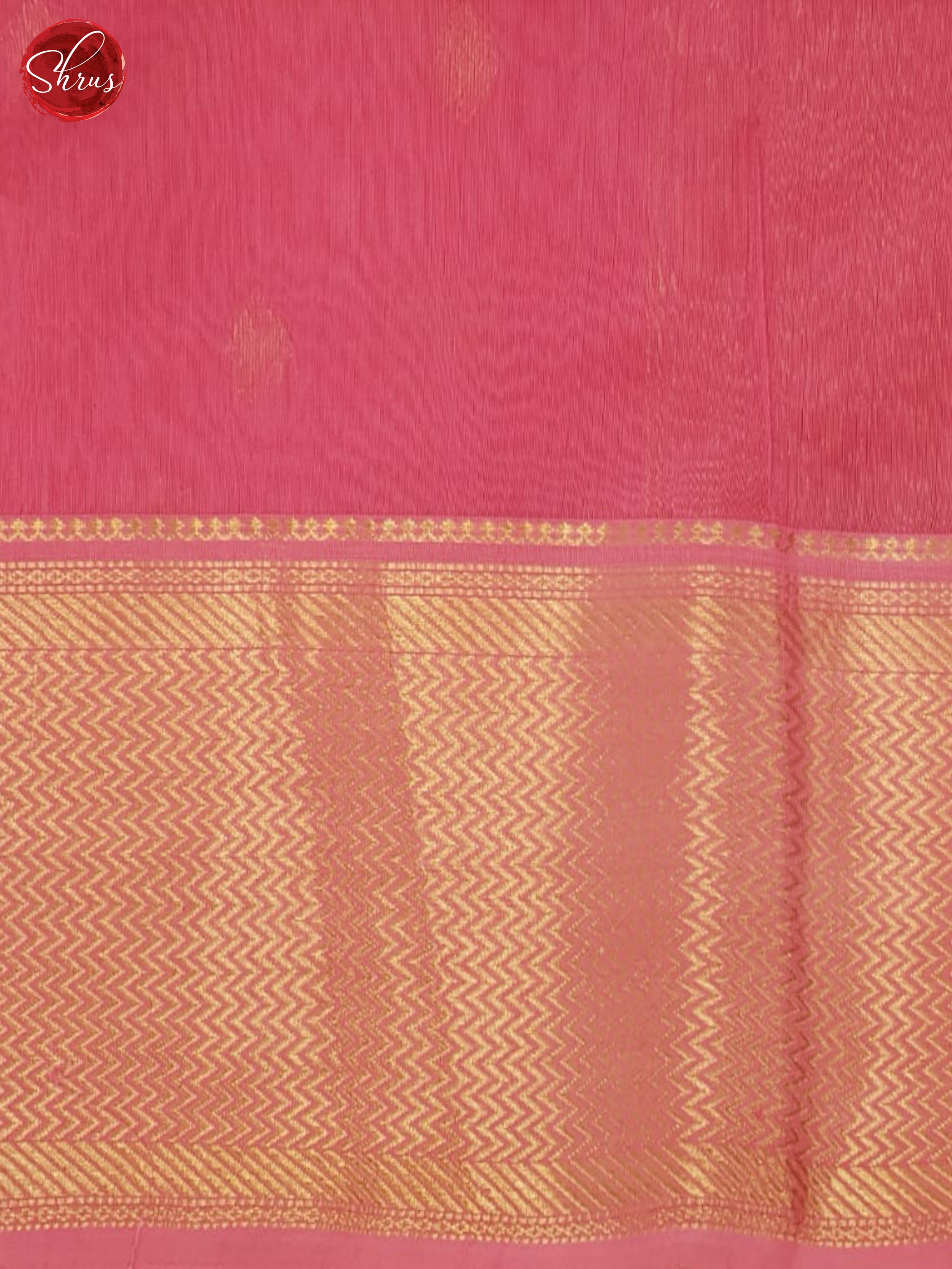 Pink(Single tone)- Maheshwari Silk Cotton Saree - Shop on ShrusEternity.com