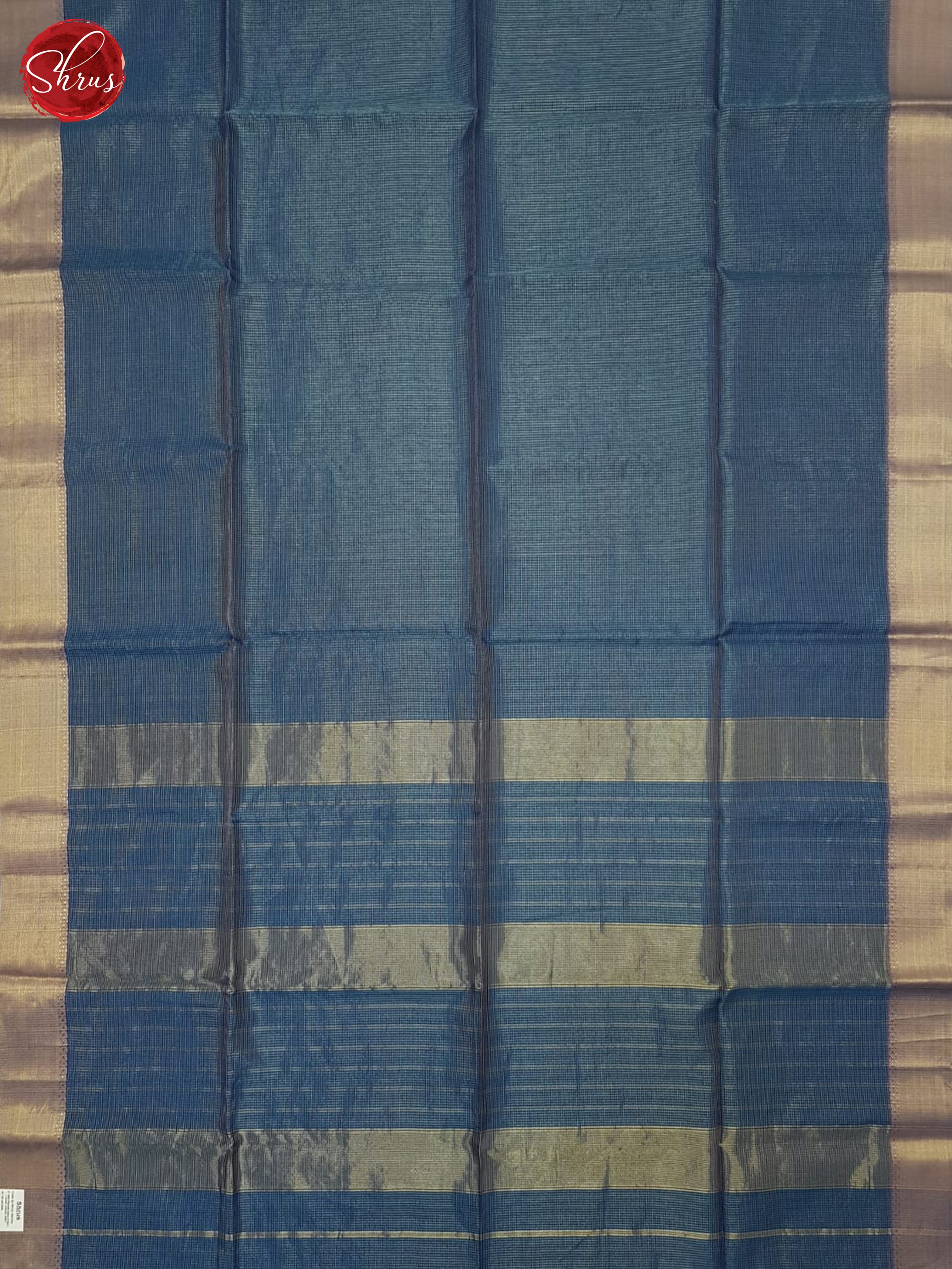 Blue(Single Tone)- Maheshwari silk cotton Saree - Shop on ShrusEternity.com