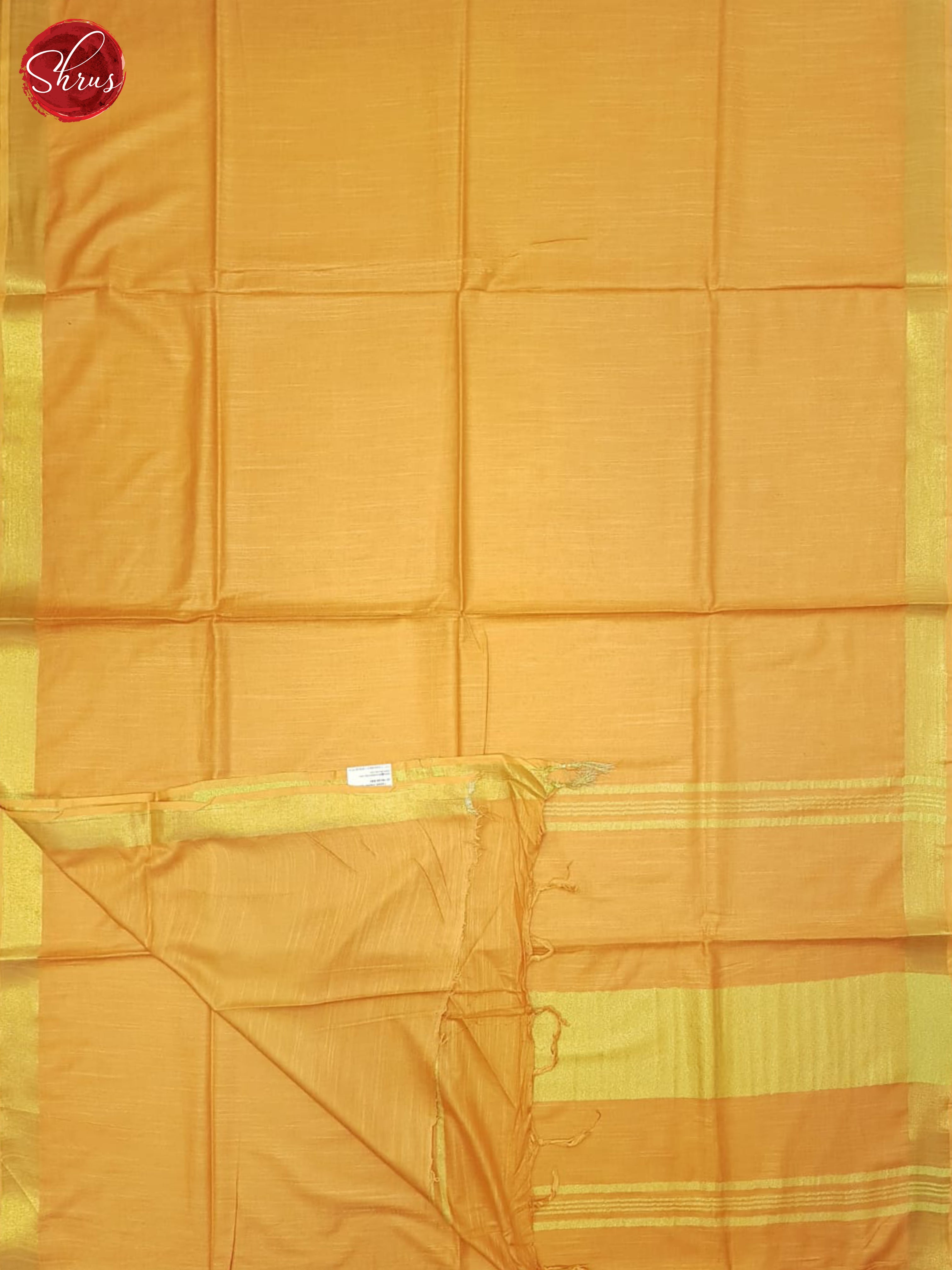 Pale Orange(Single Tone)- Linen Cotton saree - Shop on ShrusEternity.com