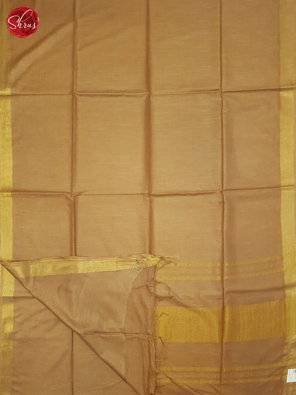 Brown(Single Tone)- Linen Cotton Saree - Shop on ShrusEternity.com