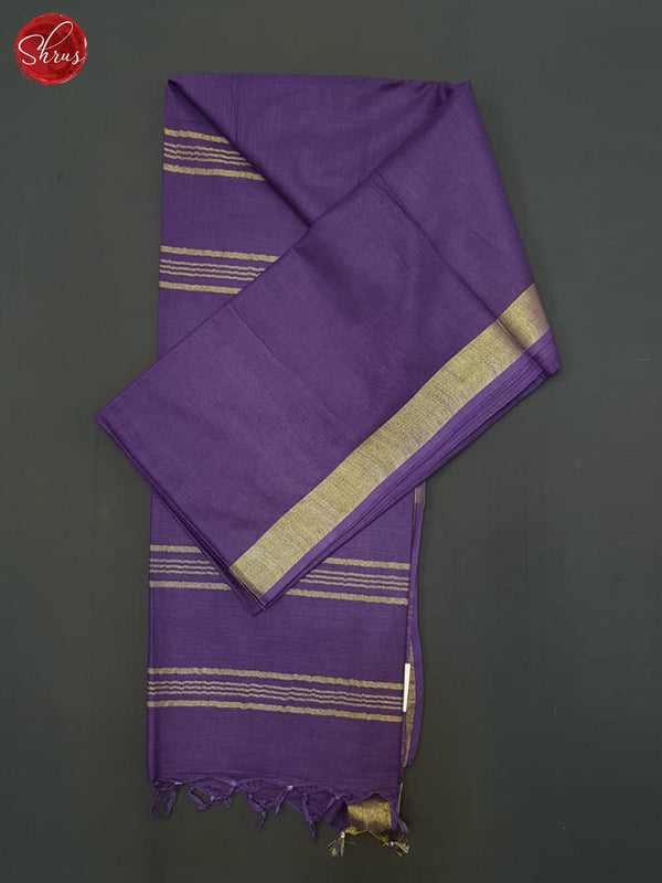 Purple(Single Tone)- Linen Cotton saree - Shop on ShrusEternity.com