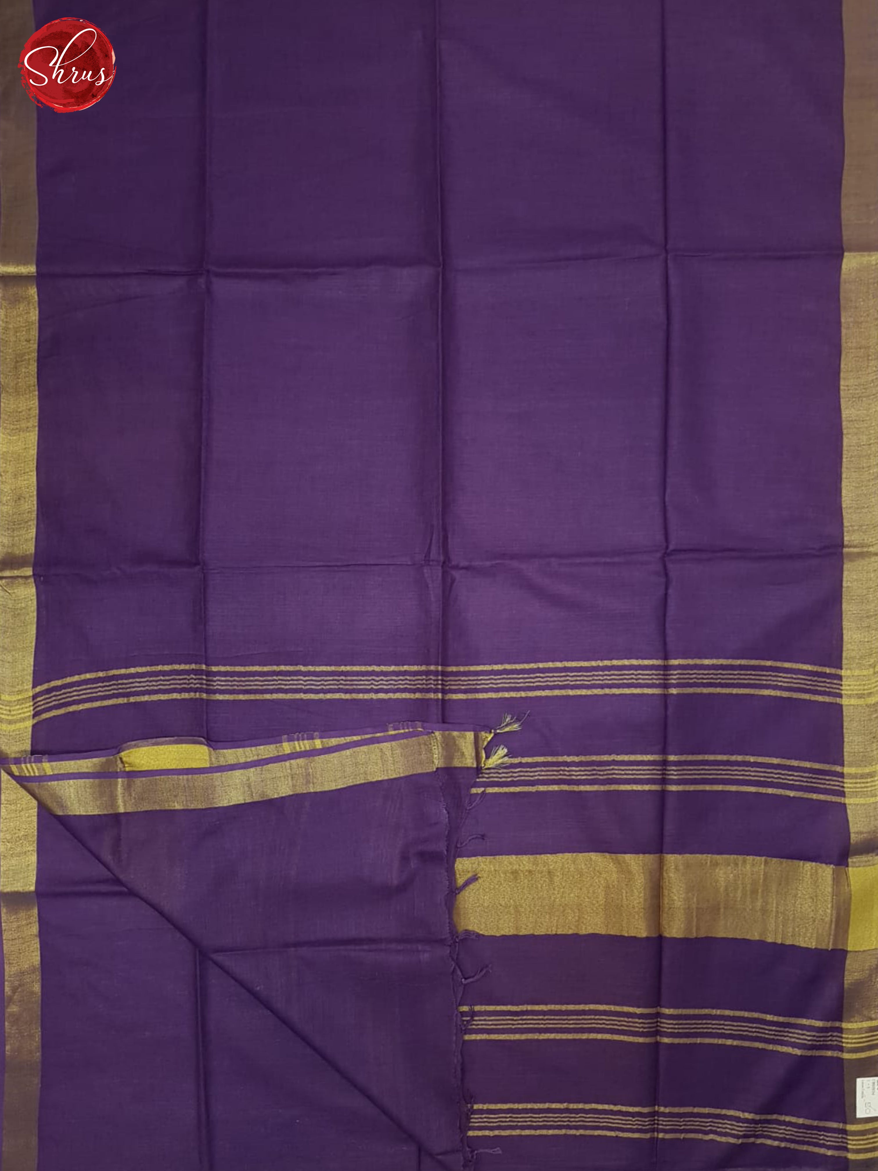 Purple(Single Tone)- Linen Cotton saree - Shop on ShrusEternity.com