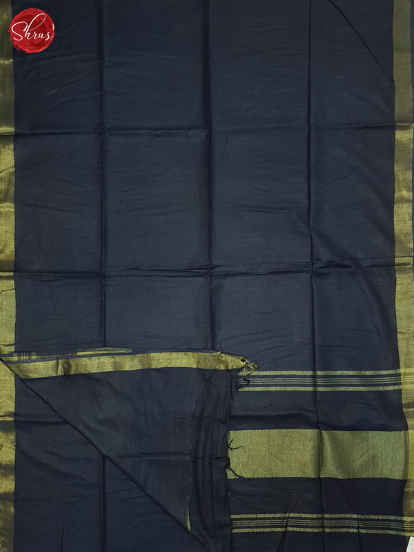 Blue(Single Tone)- Linen Cotton saree - Shop on ShrusEternity.com