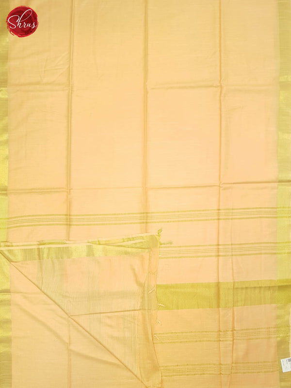 Peach(Single Tone)- Linen Cotton saree - Shop on ShrusEternity.com