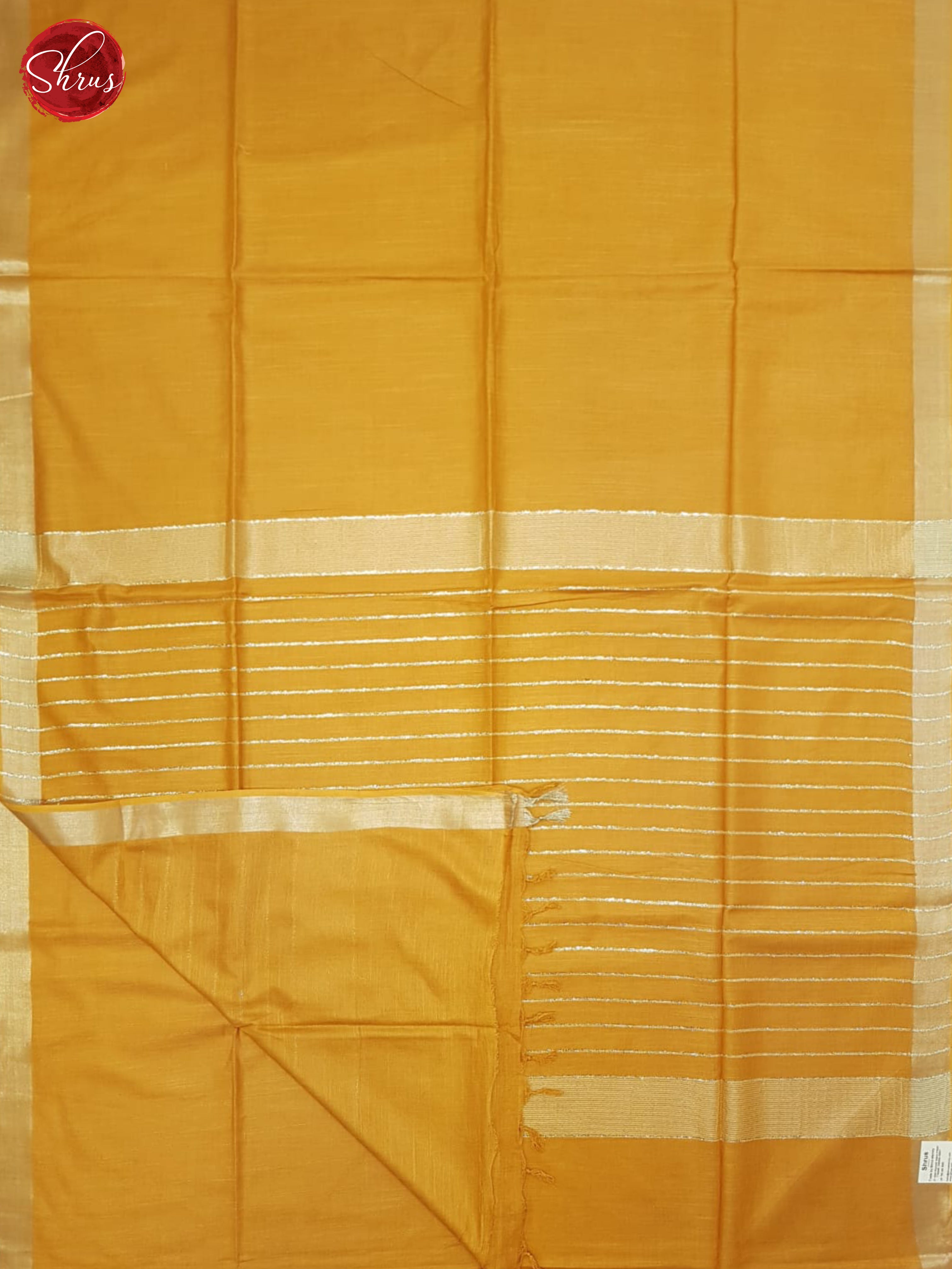 Orange(Single Tone)- Linen Cotton saree - Shop on ShrusEternity.com