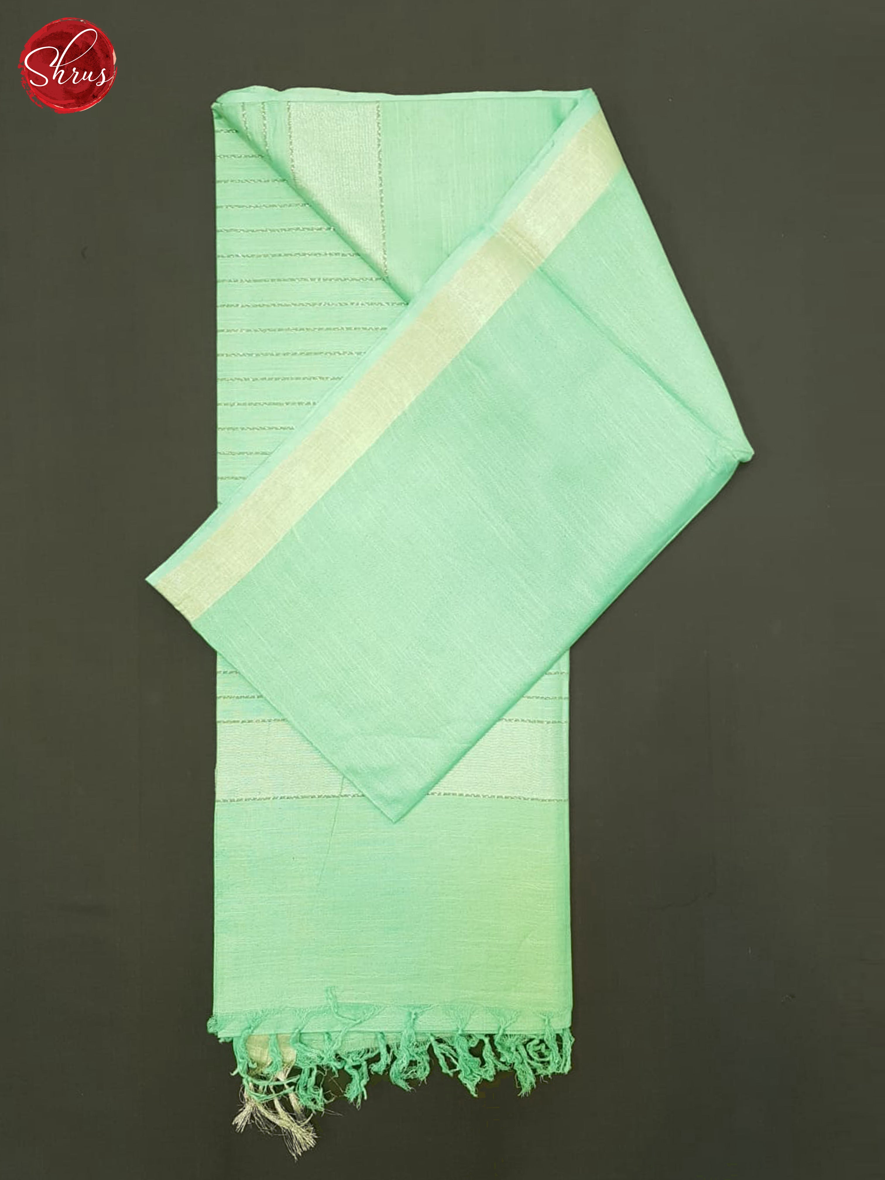 Aqua Blue(Single Tone)- Linen Cotton saree - Shop on ShrusEternity.com