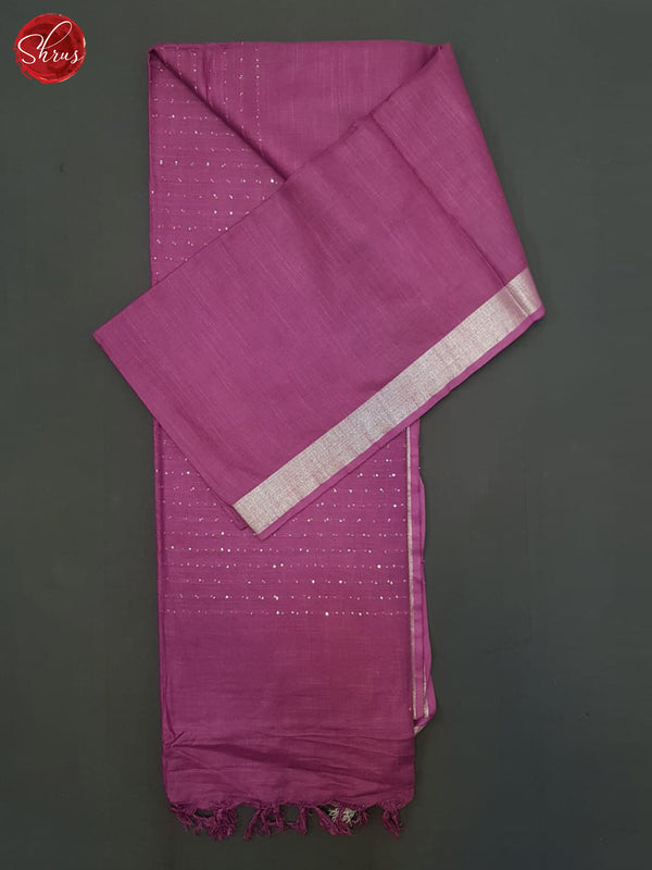 Majenta Pink(Single Tone)- Linen Cotton Saree - Shop on ShrusEternity.com