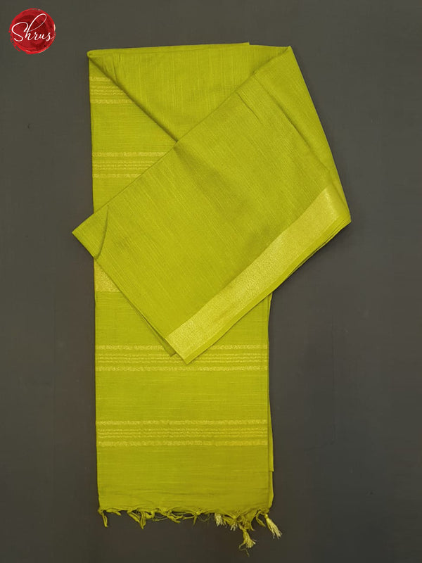 Green(Single Tone)- Linen Cotton saree - Shop on ShrusEternity.com