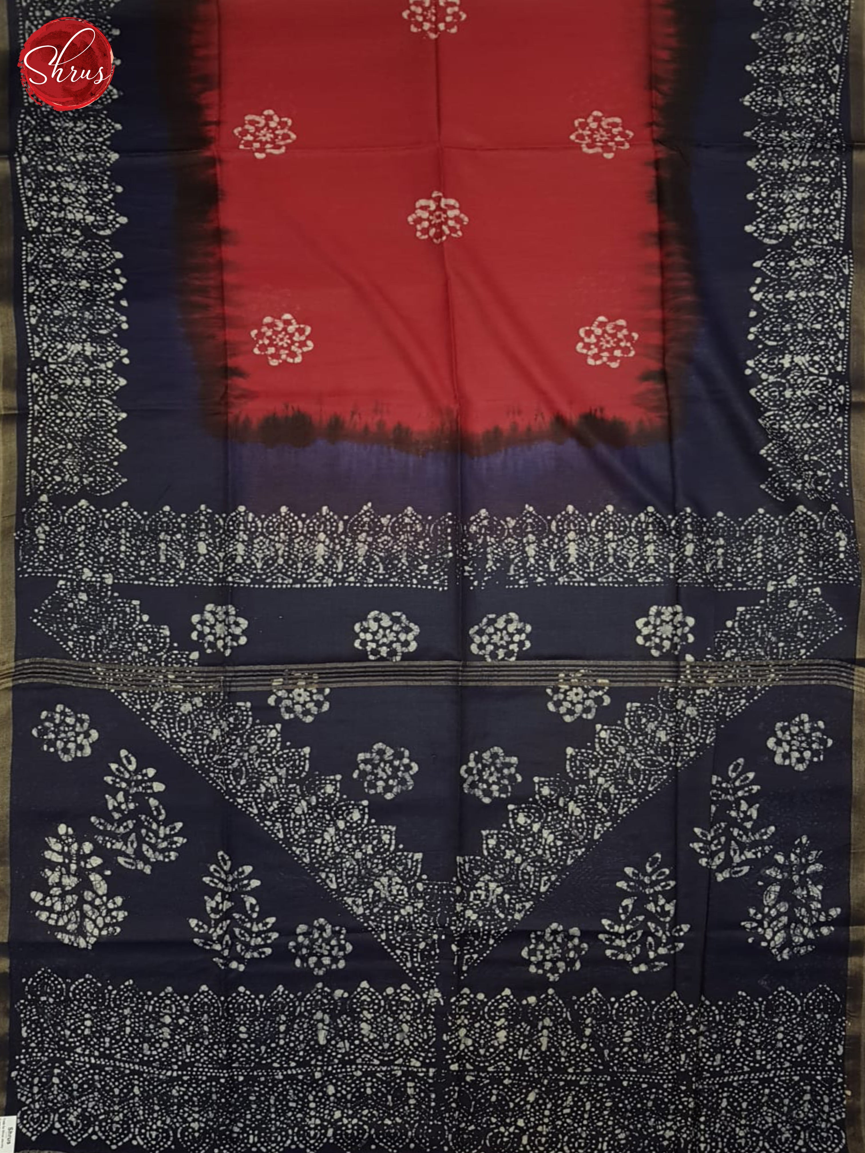 Red And Blue- Bhatik Saree - Shop on ShrusEternity.com