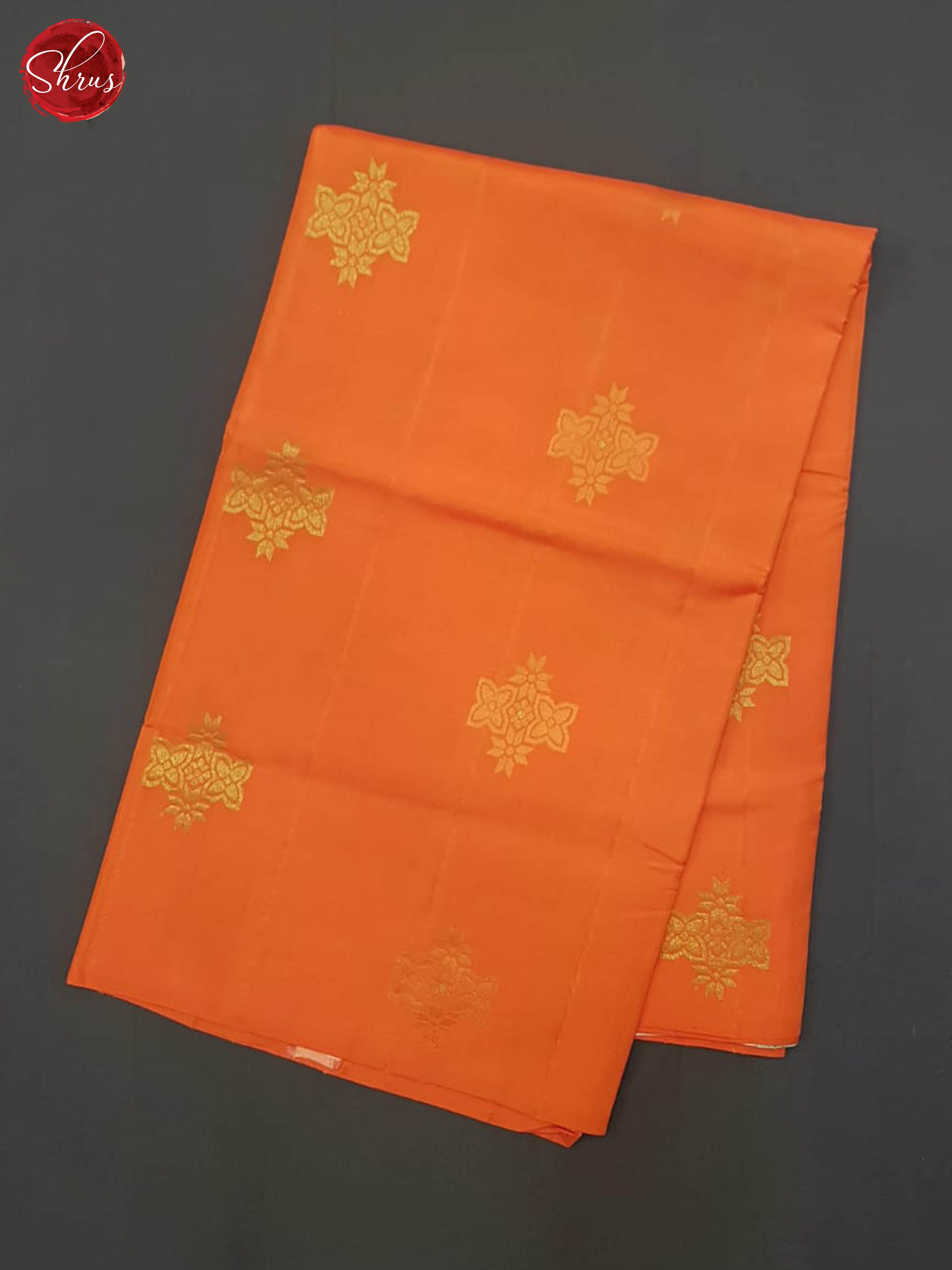 Orange And Cream- Soft Silk half-pure Saree - Shop on ShrusEternity.com