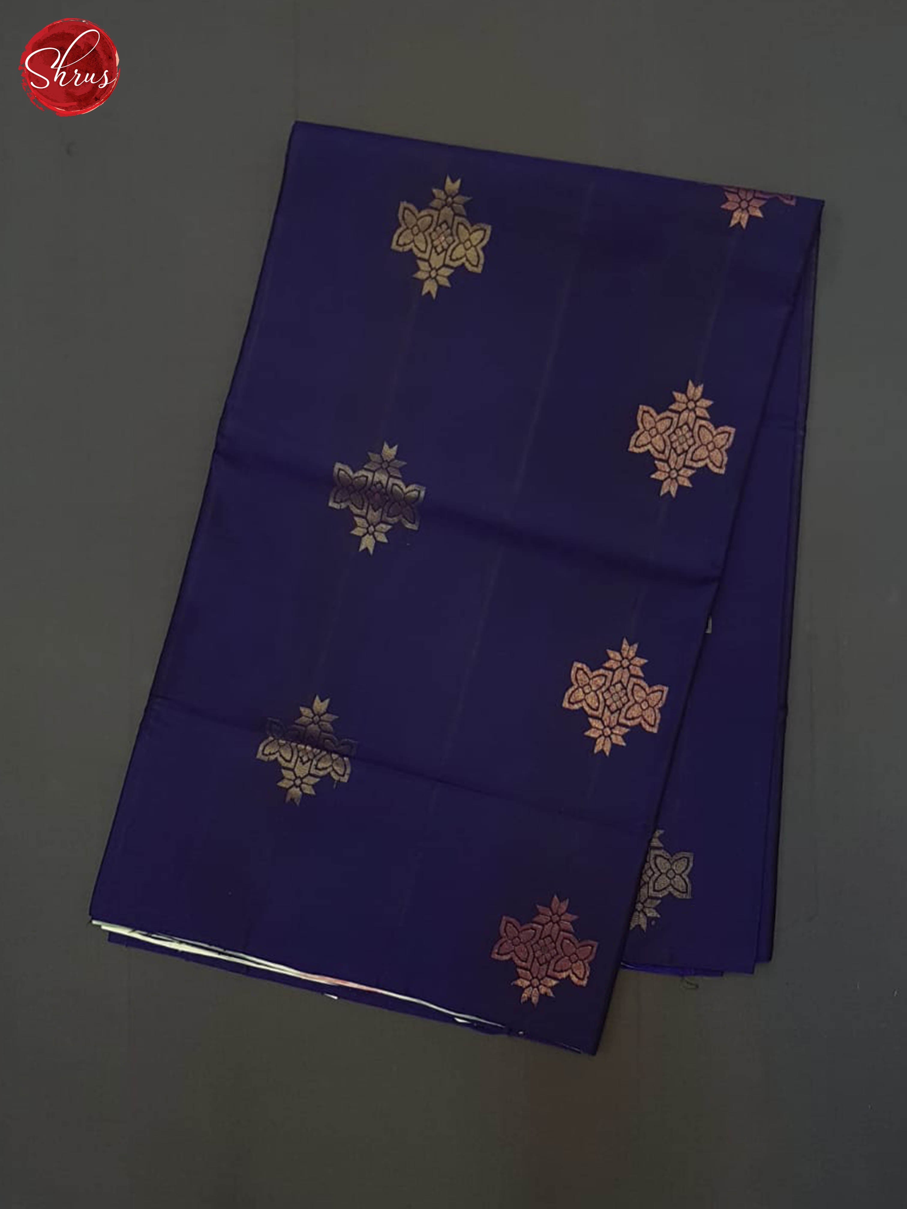 Blue And Cream- Soft Silk half-pure saree - Shop on ShrusEternity.com