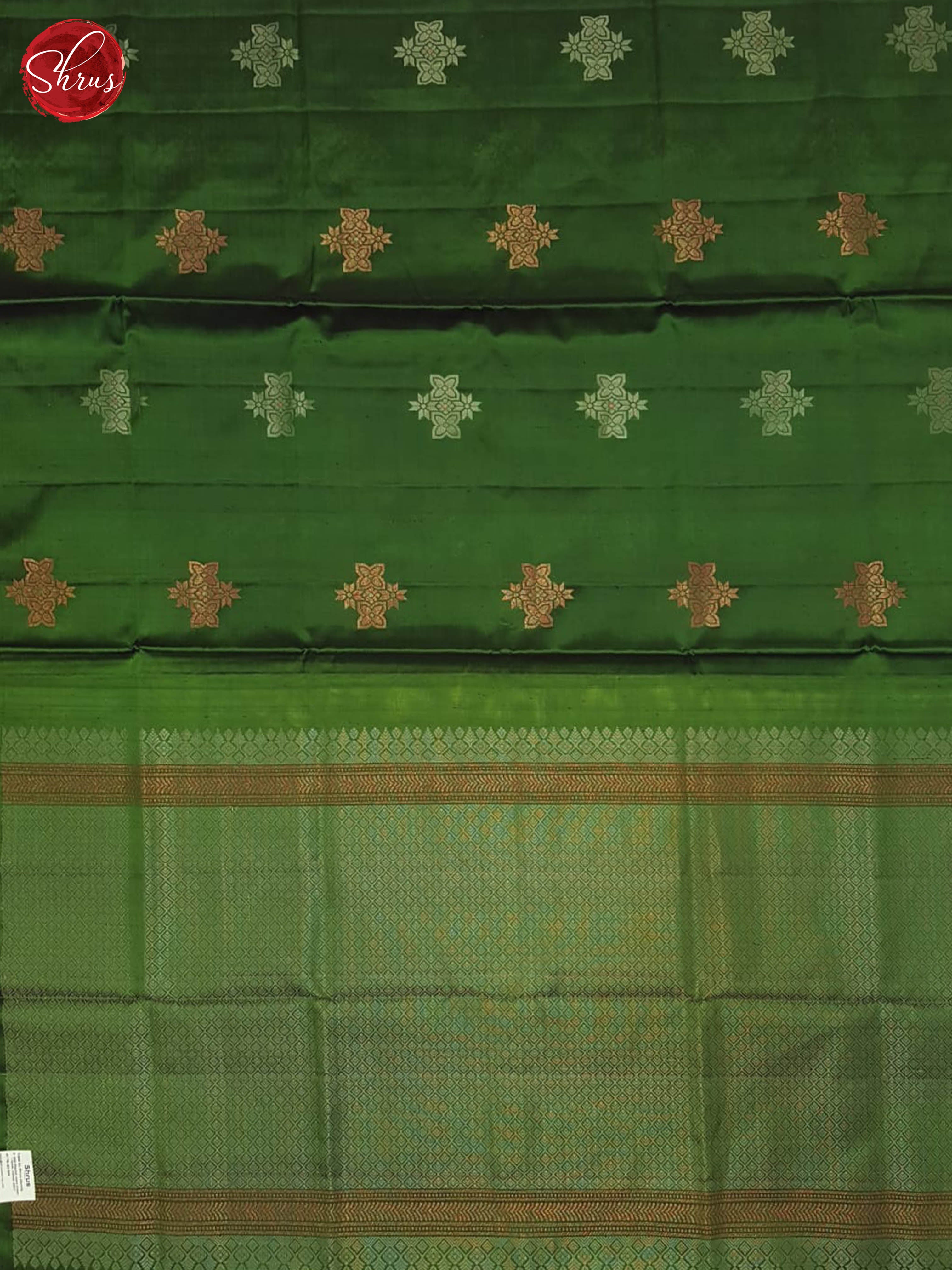 Green And Lime Yellow- Soft Silk half-pure Saree - Shop on ShrusEternity.com