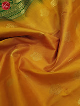 Yellow and green - Kanchipuram Silk Saree - Shop on ShrusEternity.com