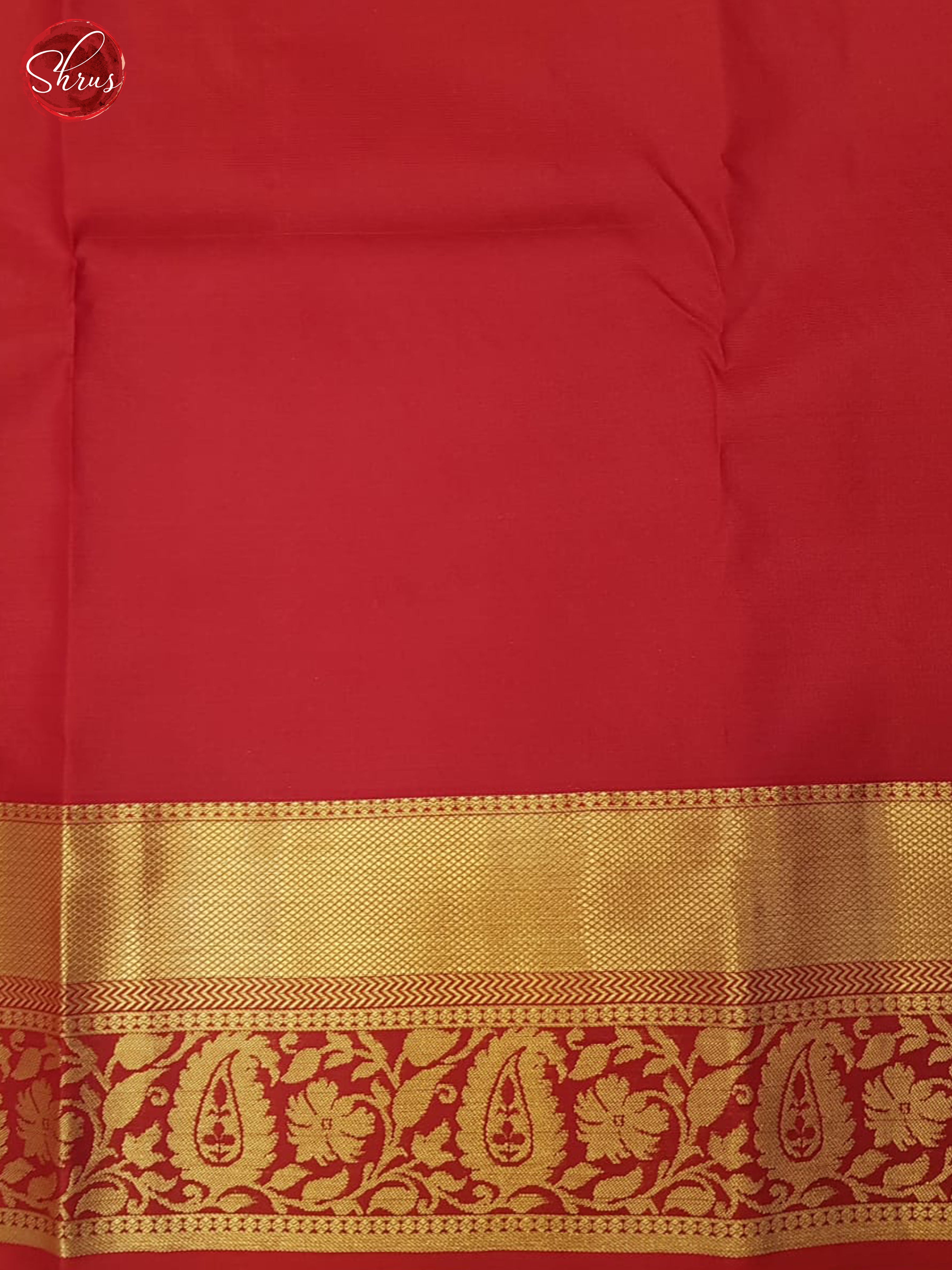 Cream & Red - Kanchipuram Silk Saree - Shop on ShrusEternity.com