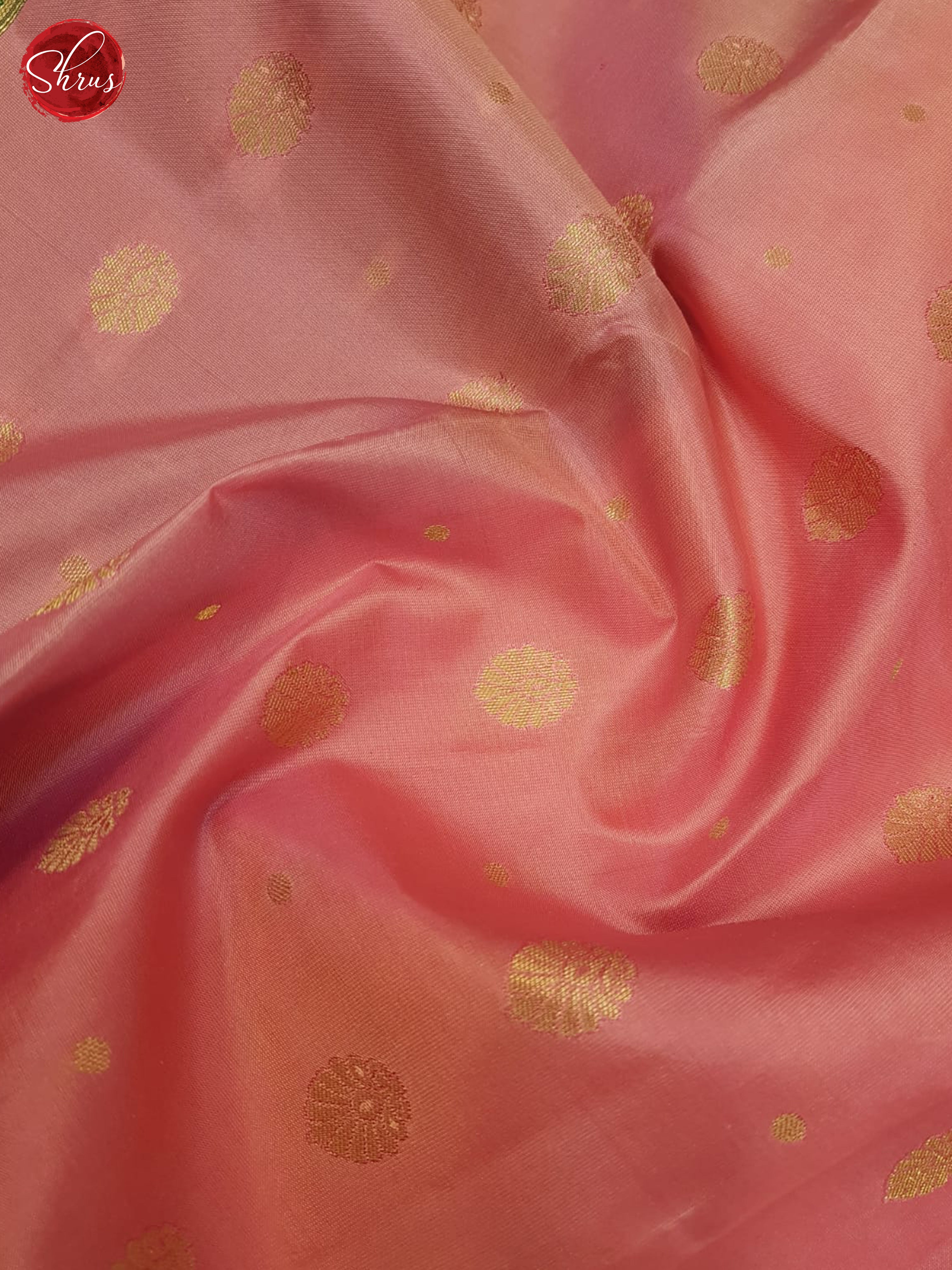 Pink & Green - Kanchipuram Silk Saree - Shop on ShrusEternity.com