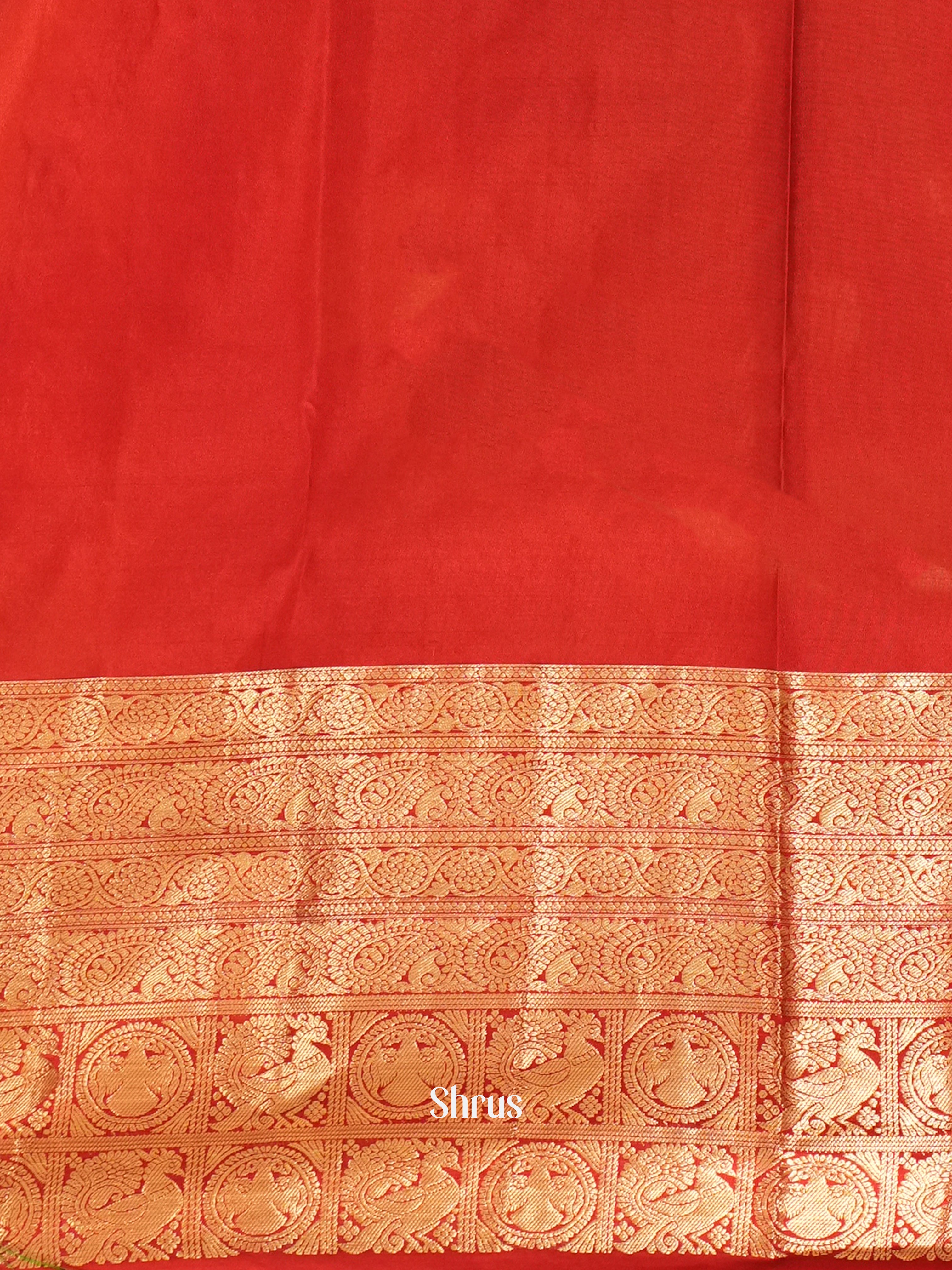 Green and Red - Korvai Kanchipuram Silk Saree