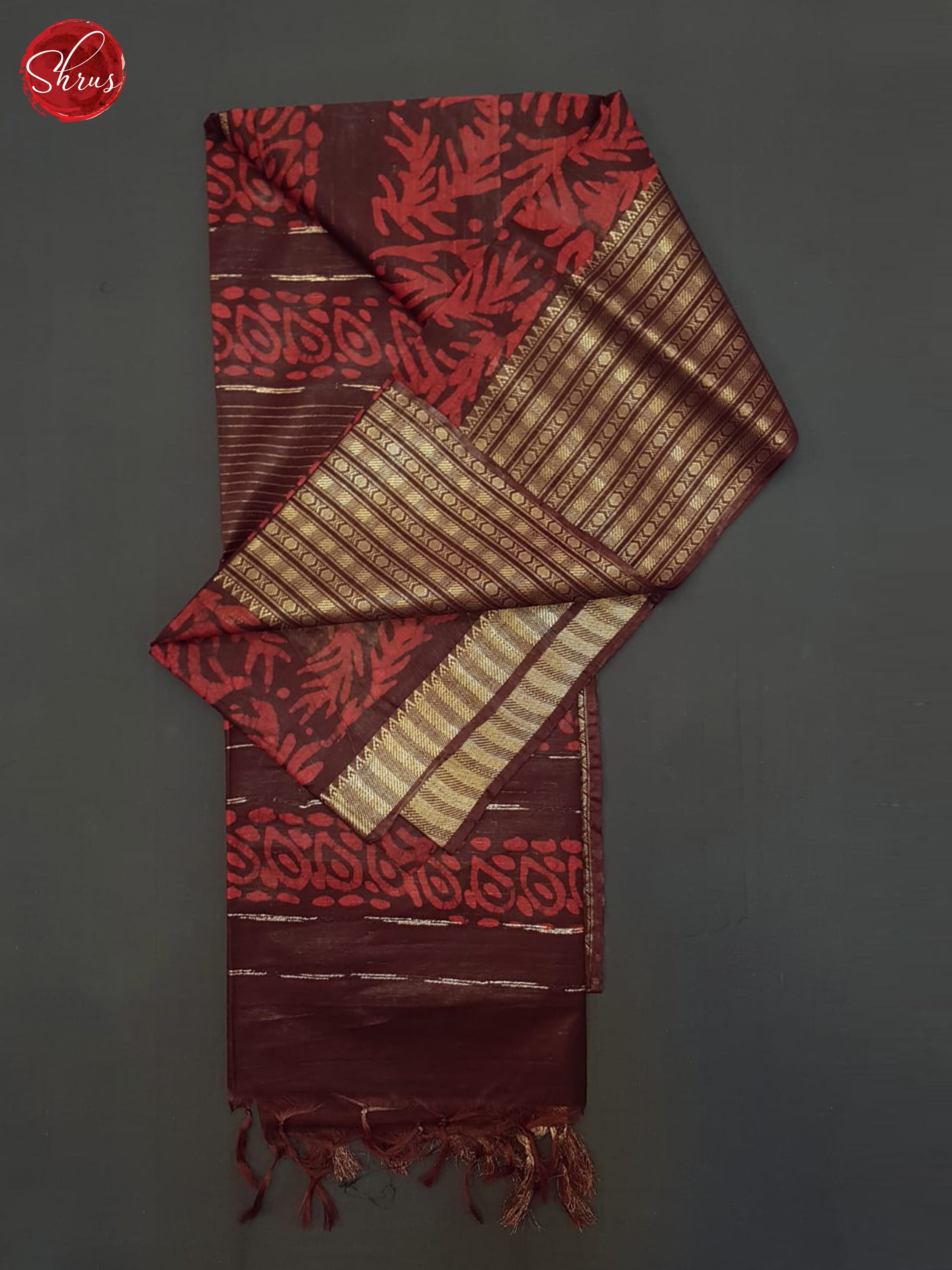 Red And Brown- Bhatik saree - Shop on ShrusEternity.com
