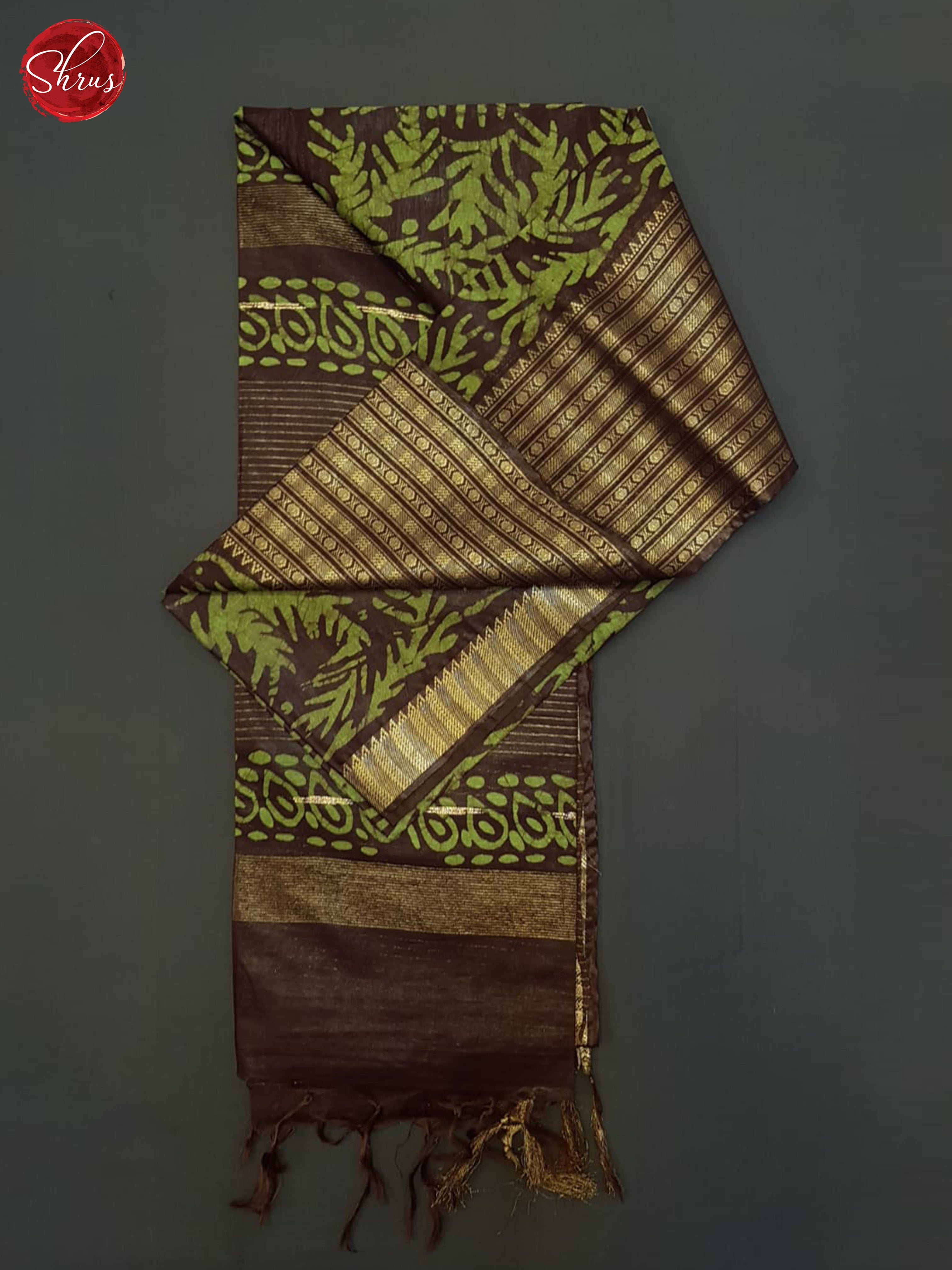 Green And Brown- Bhatik Saree - Shop on ShrusEternity.com