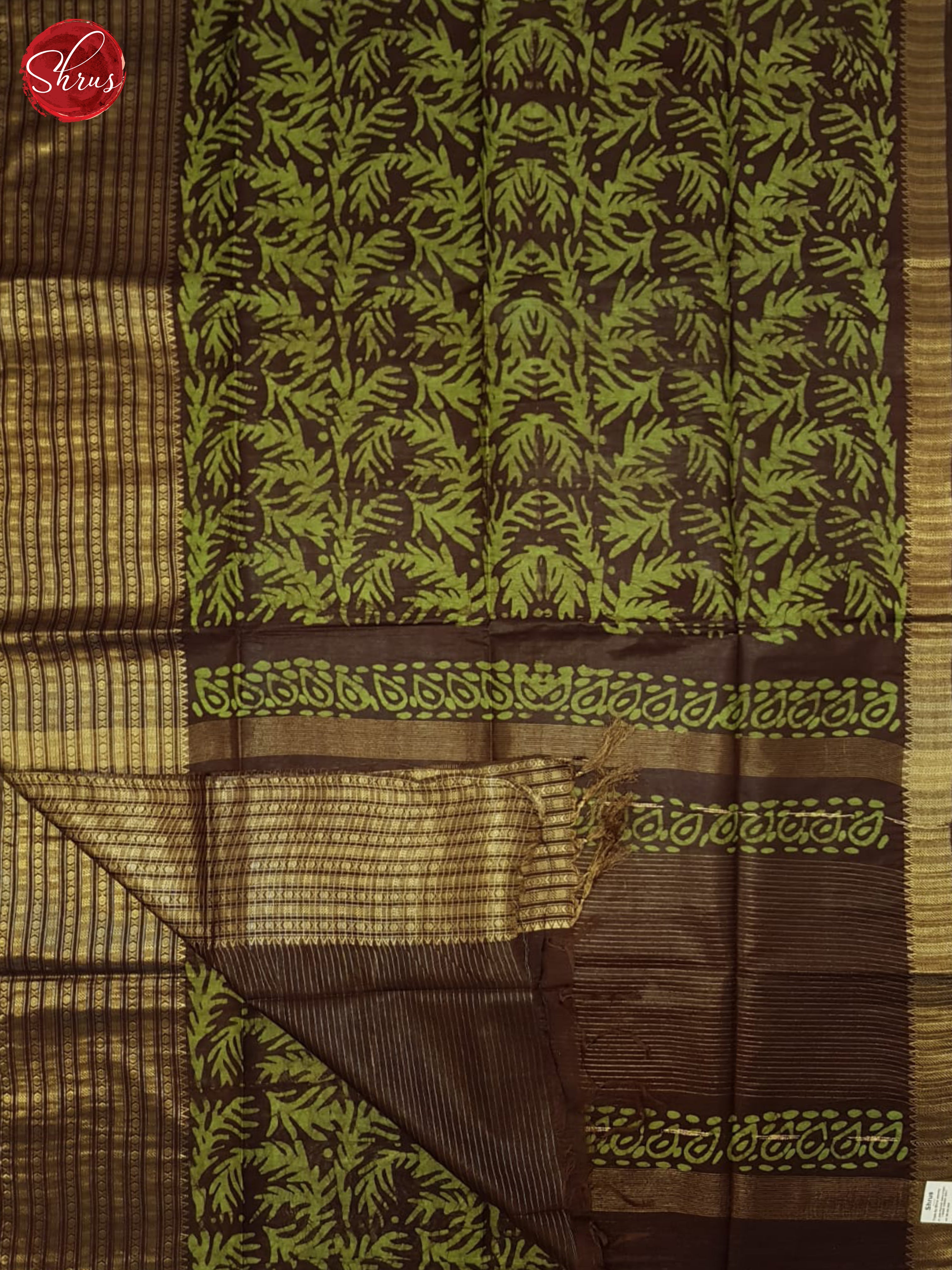 Green And Brown- Bhatik Saree - Shop on ShrusEternity.com