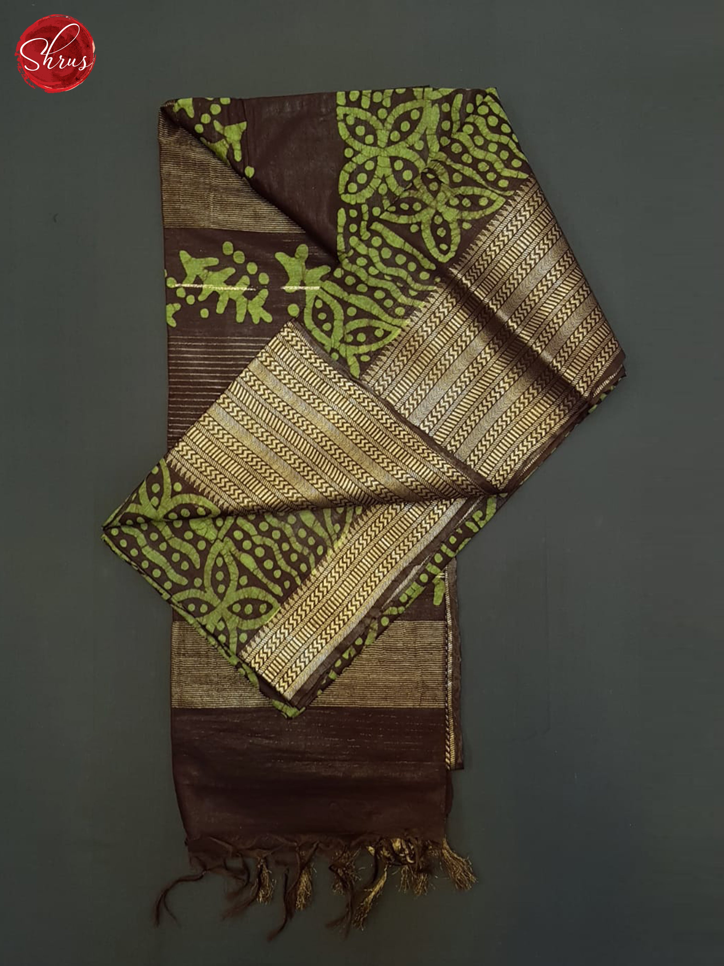 Green And Brown- Bhatik Saree - Shop on ShrusEternity.com