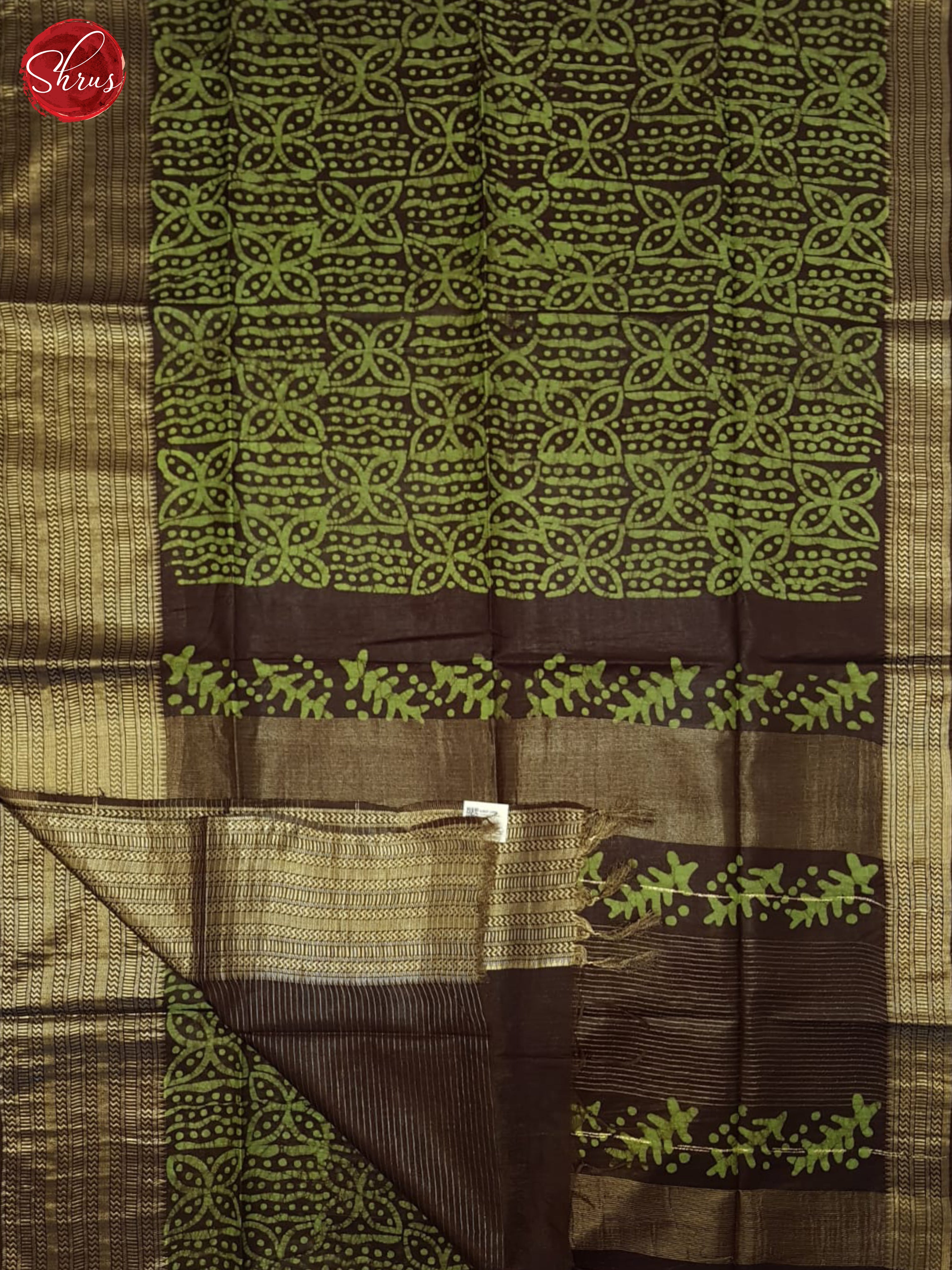 Green And Brown- Bhatik Saree - Shop on ShrusEternity.com