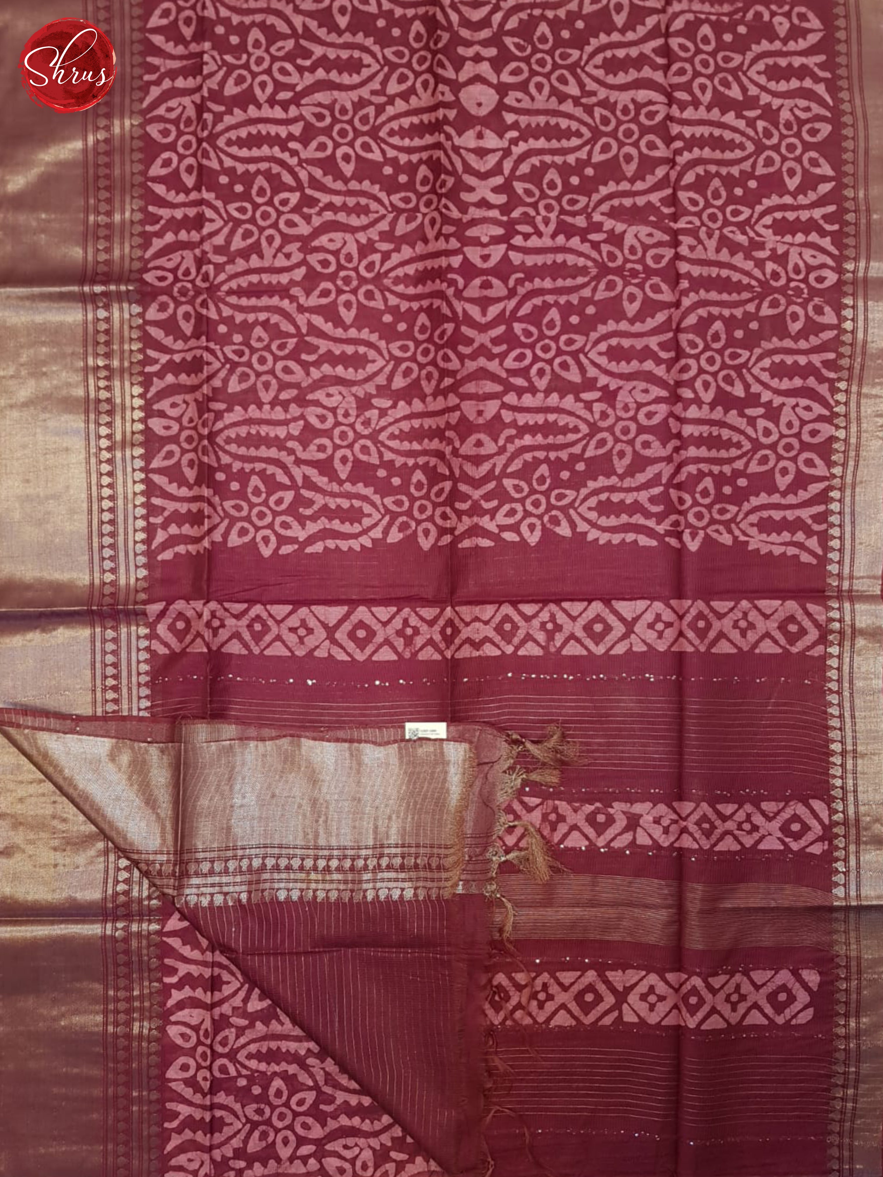 Majenta Pink & Pink - Bhatik Saree - Shop on ShrusEternity.com