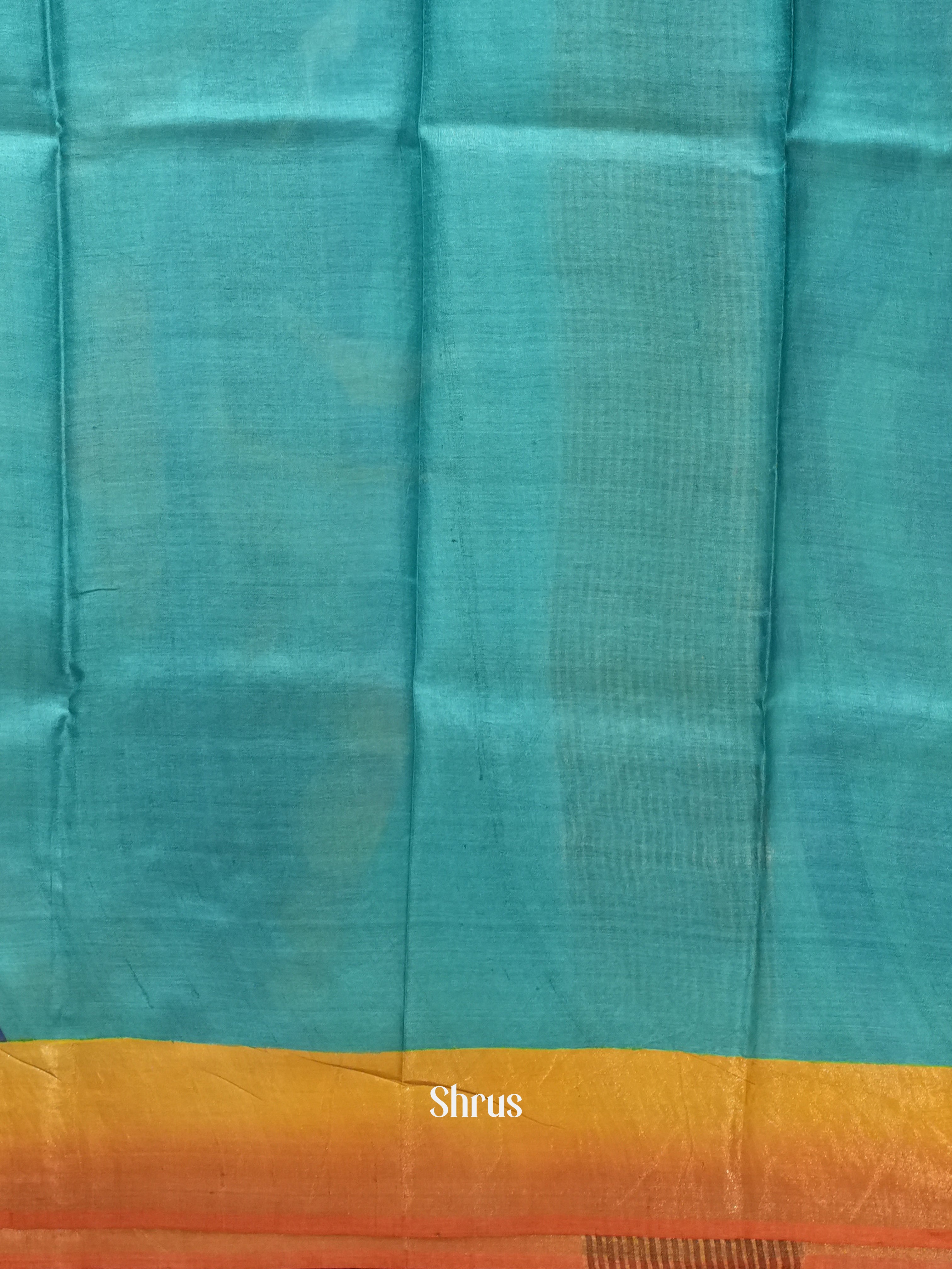 Blue And Brown - Tussar Silk Saree