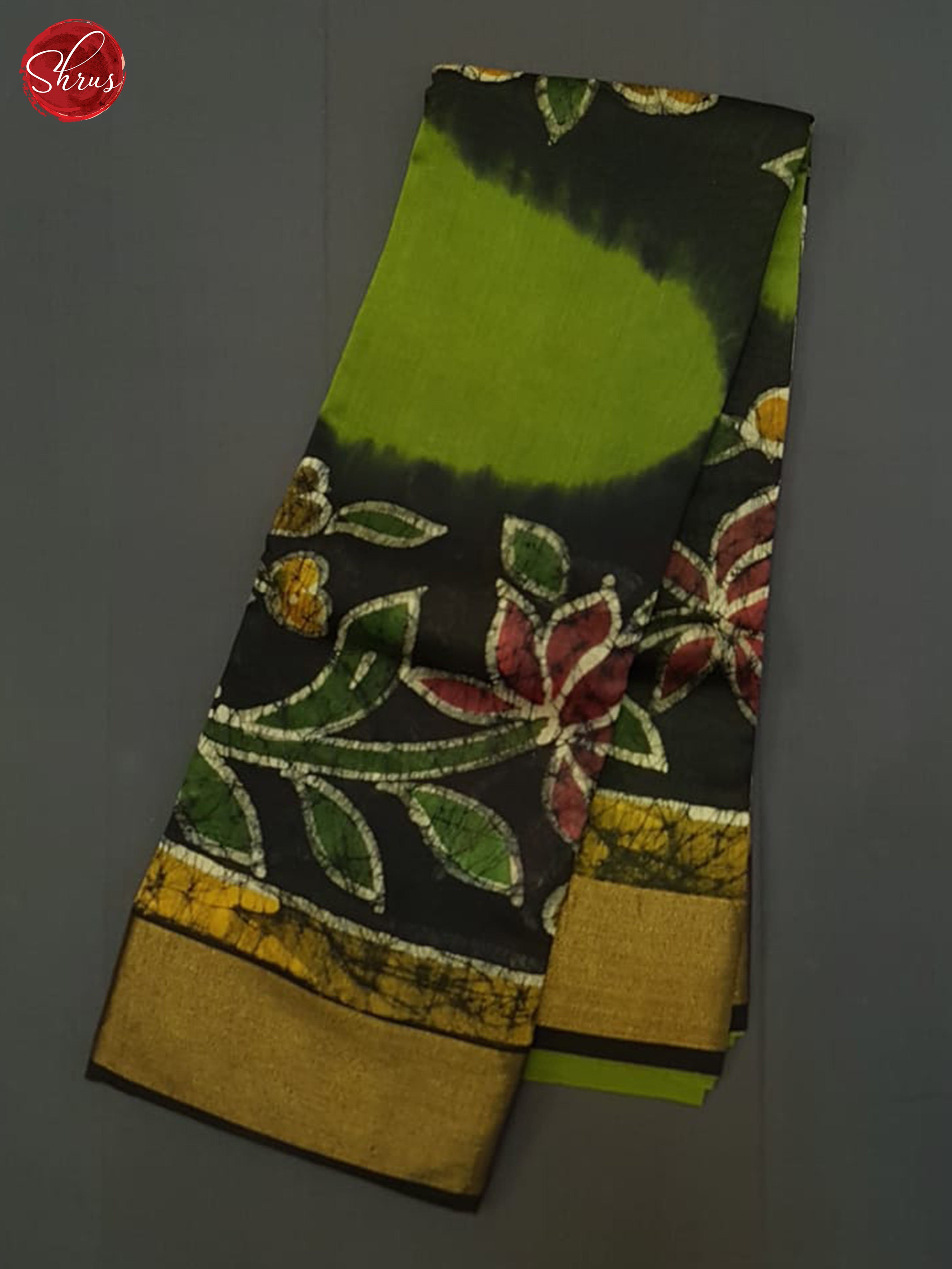 Black And Green - Moonga Silk Saree - Shop on ShrusEternity.com