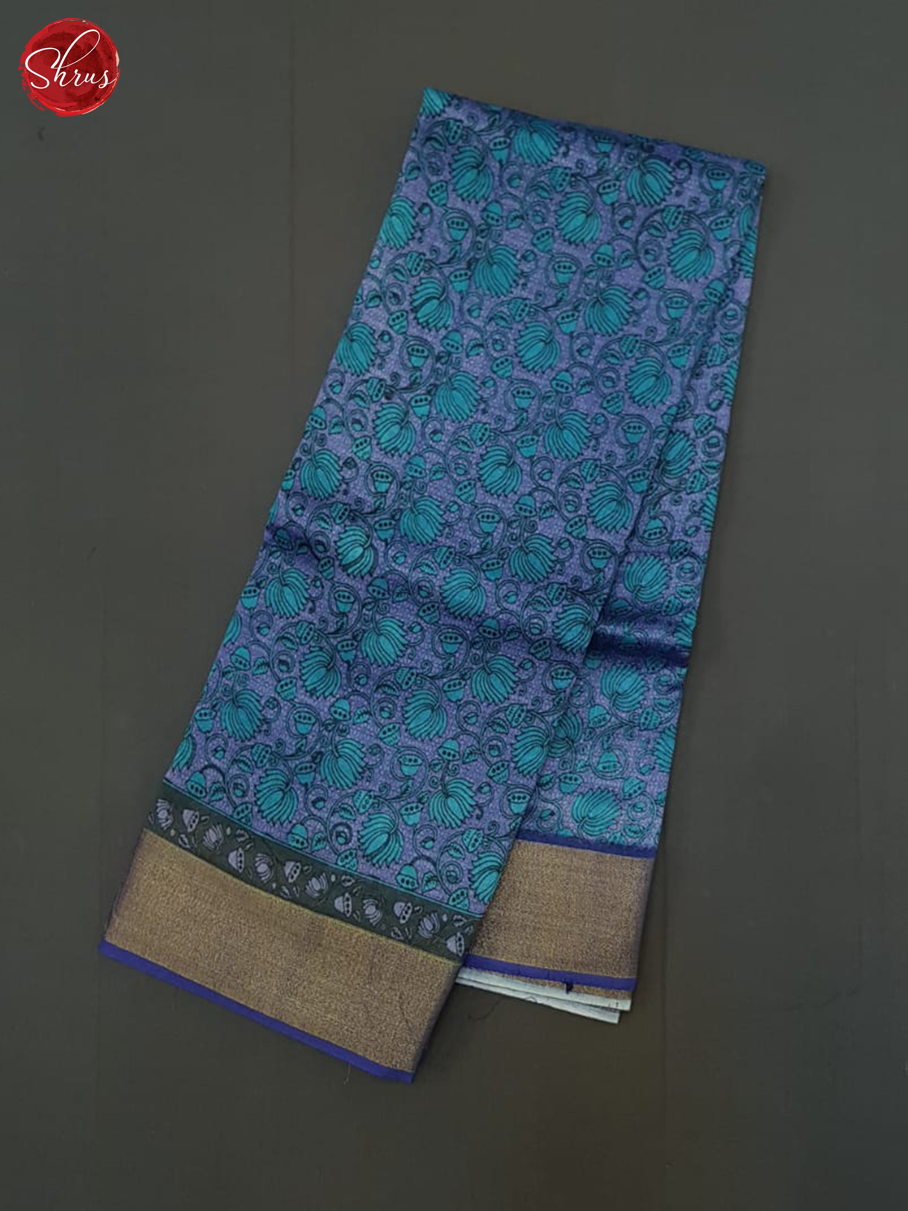 Lavender And Blue- Moonga Silk Saree - Shop on ShrusEternity.com