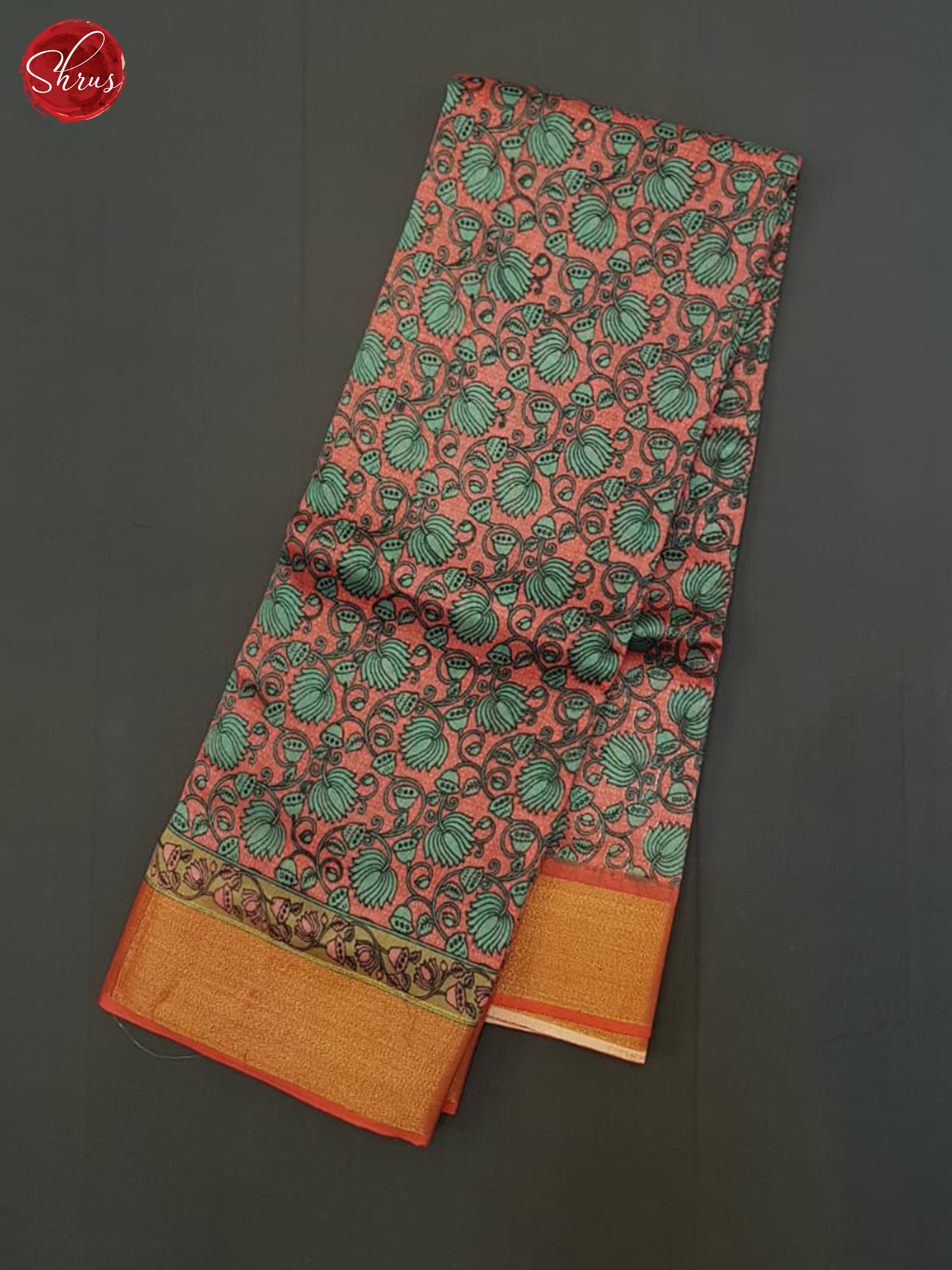 Pink & Orange- Moonga Silk Saree - Shop on ShrusEternity.com
