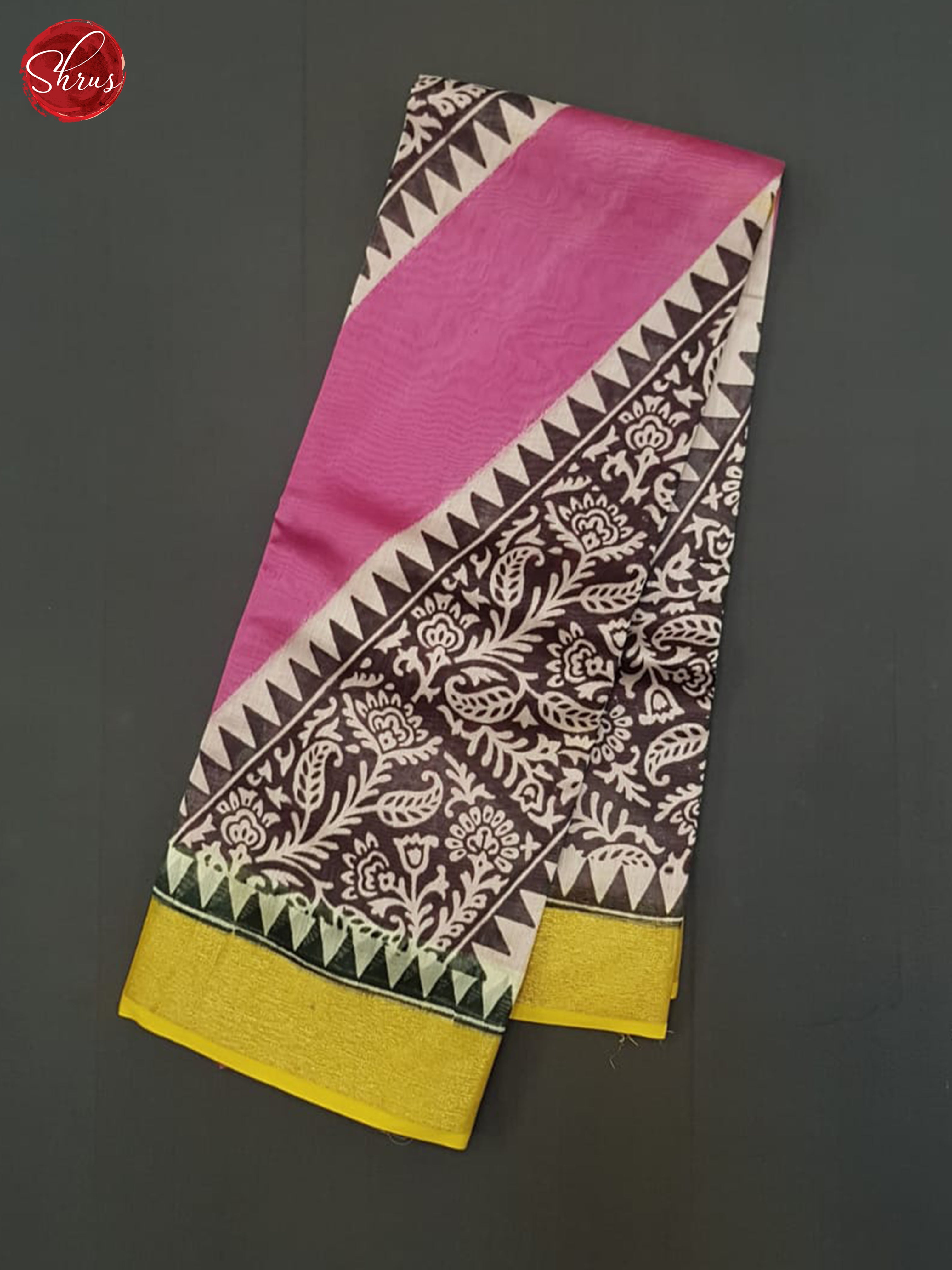 Yellow And Pink-  Moonga Silk Saree - Shop on ShrusEternity.com