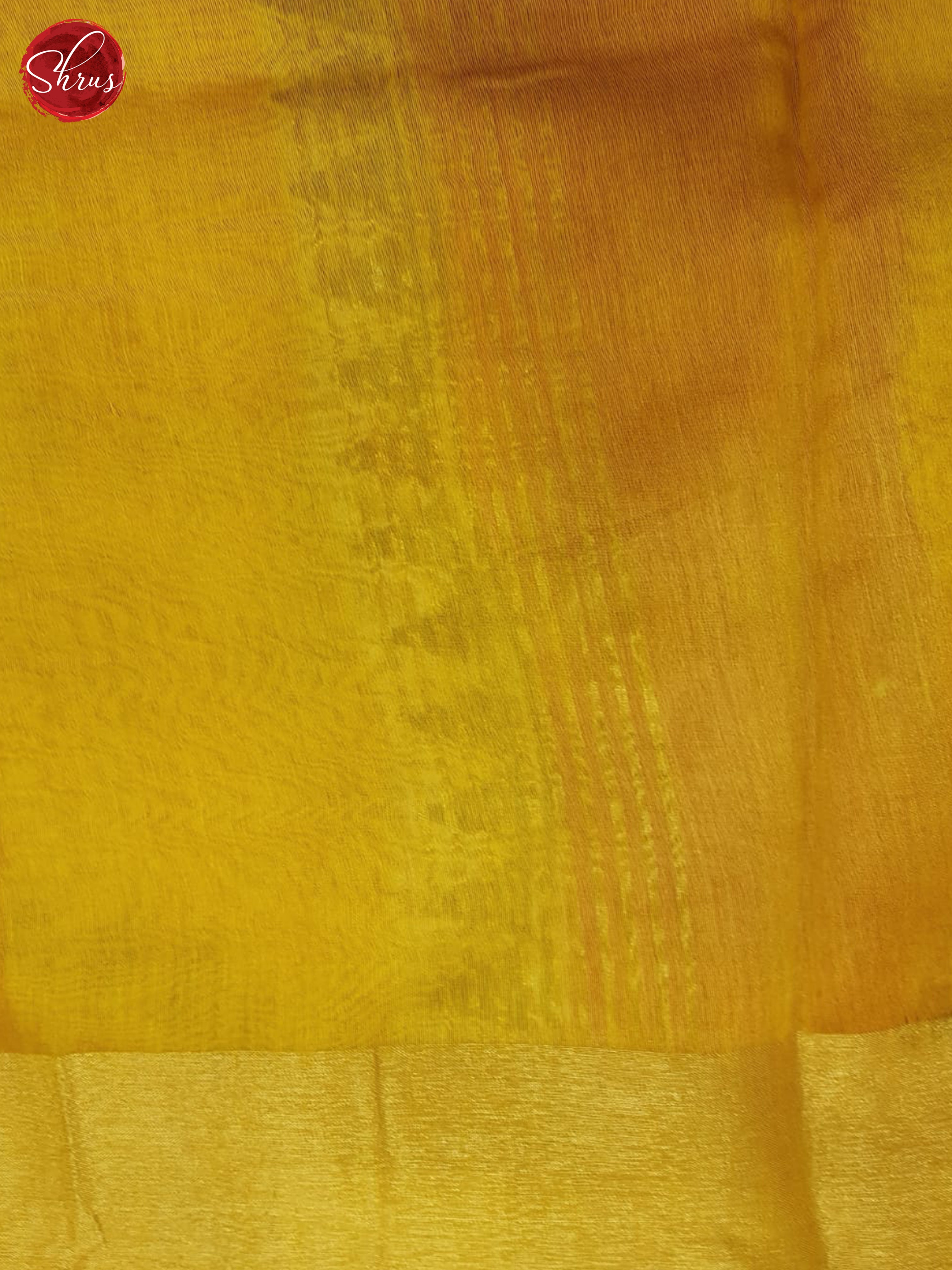 Mustard And Red- Moonga Silk Saree - Shop on ShrusEternity.com