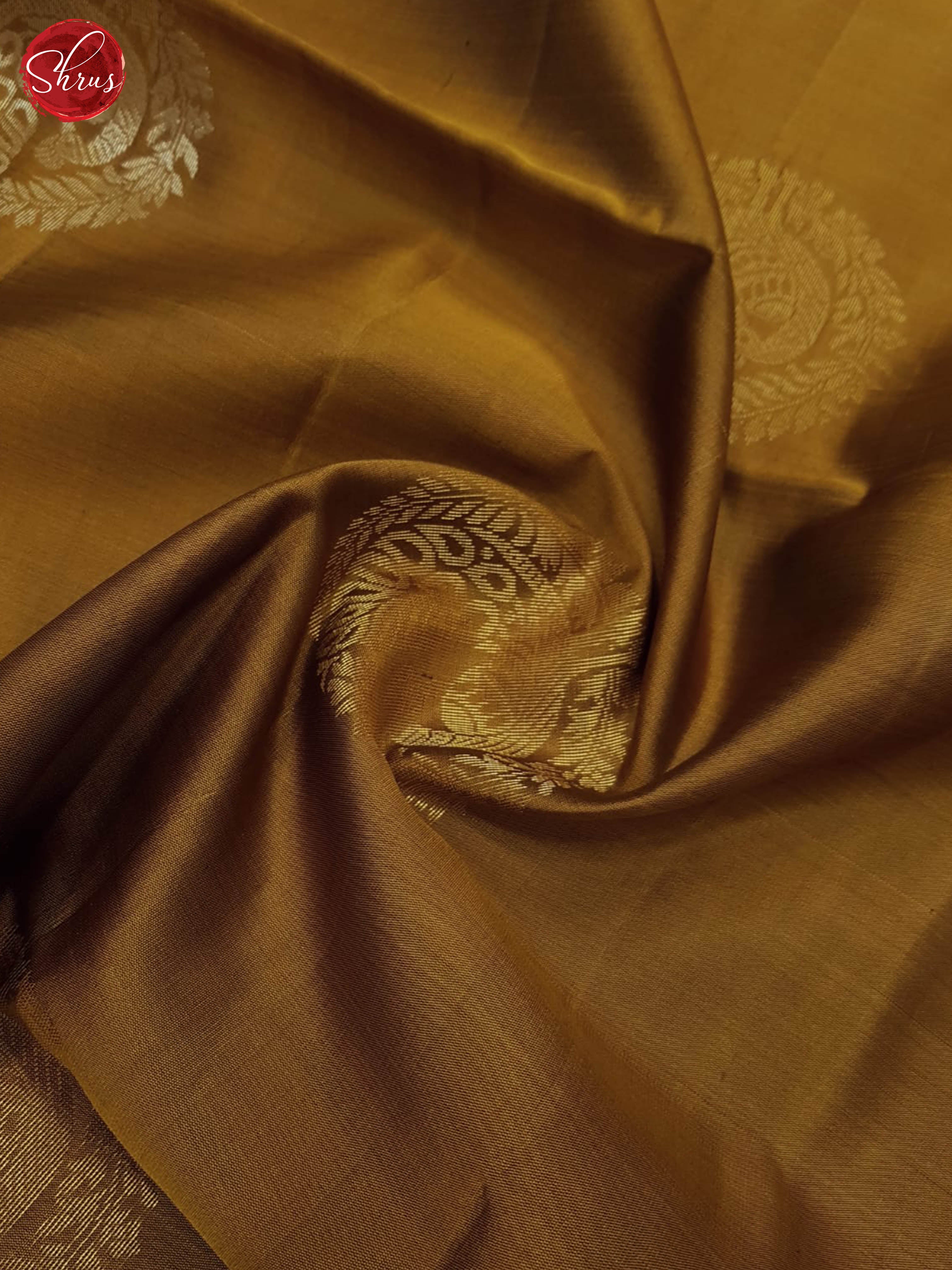 Dull Gold And Maroon- Soft Silk Saree - Shop on ShrusEternity.com