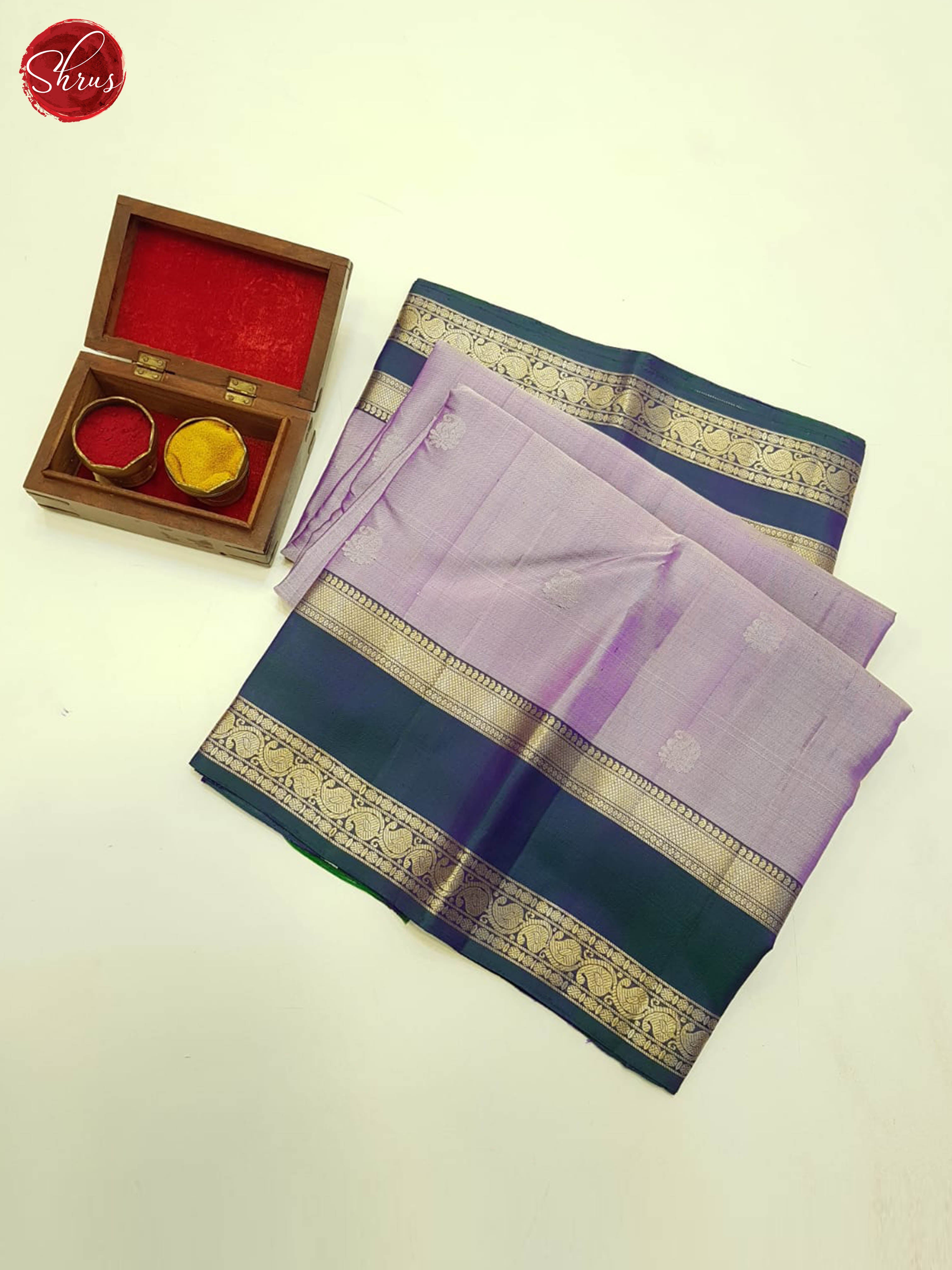 Lavender And Blue- Soft Silk Saree - Shop on ShrusEternity.com