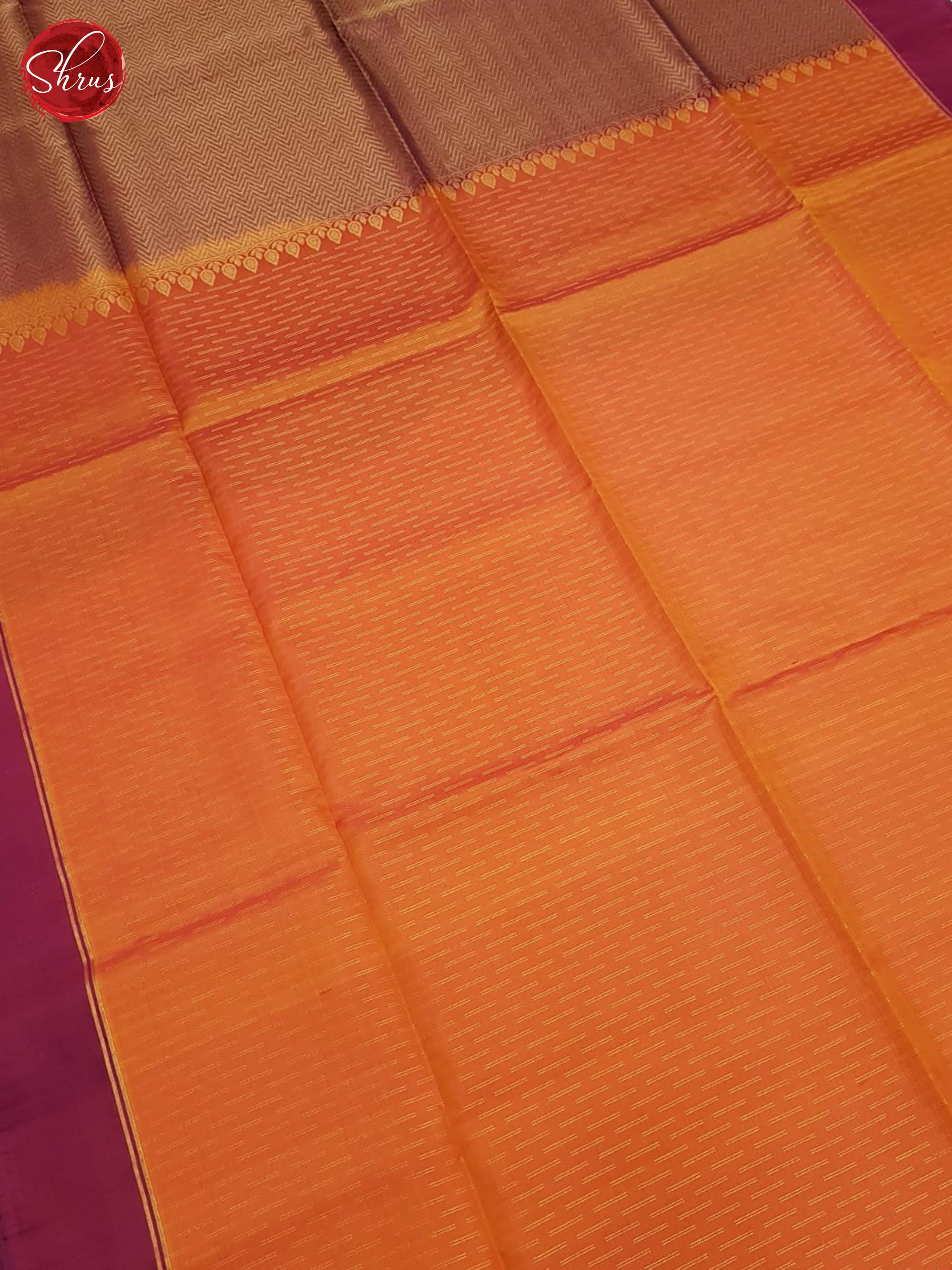 Orange And Wine-Soft Silk Saree - Shop on ShrusEternity.com