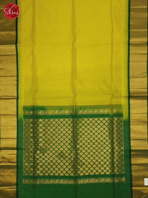 Light Green & Green - Silk Cotton Saree - Shop on ShrusEternity.com