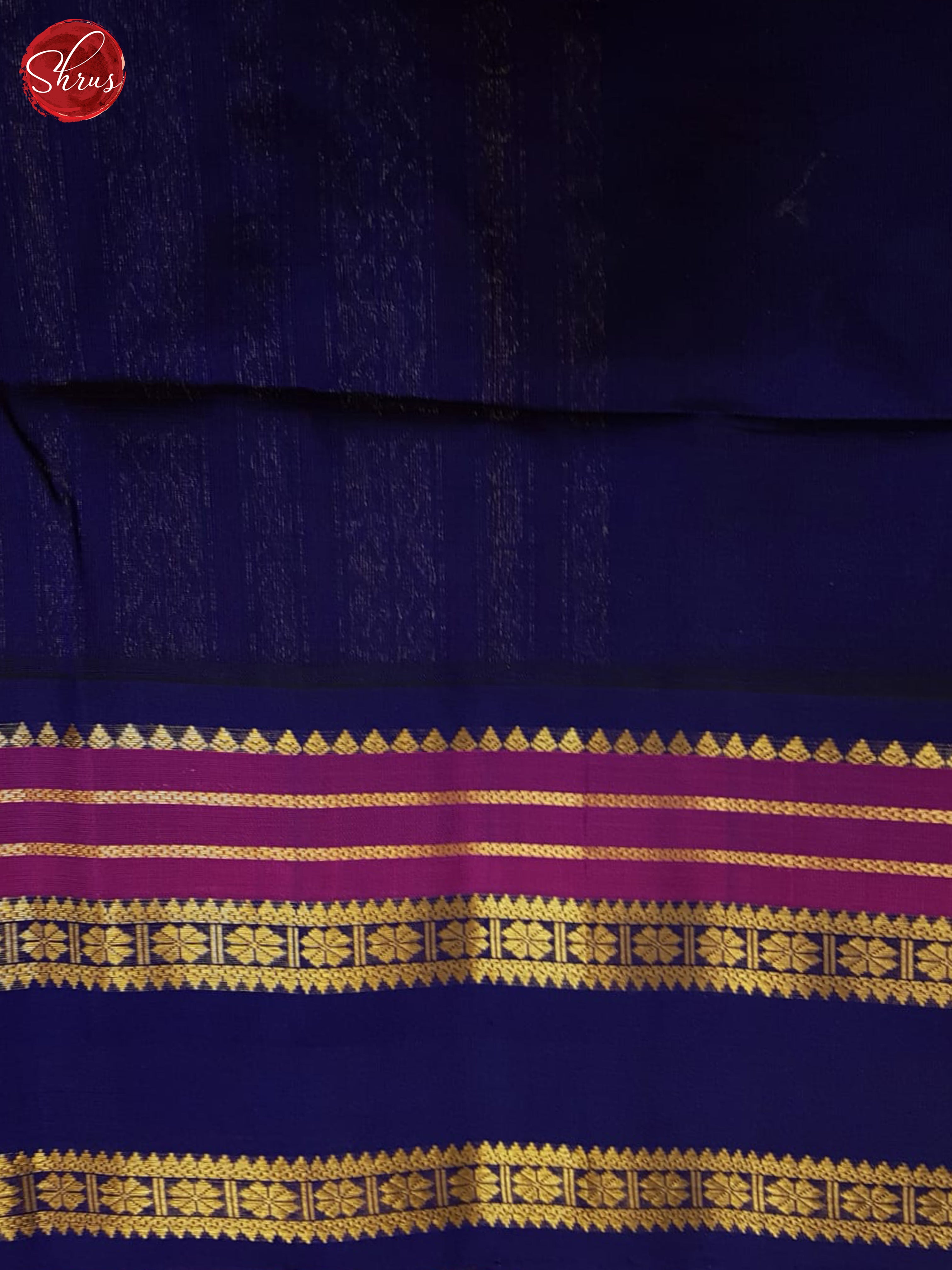 Red And Blue- Silk Cotton Saree - Shop on ShrusEternity.com