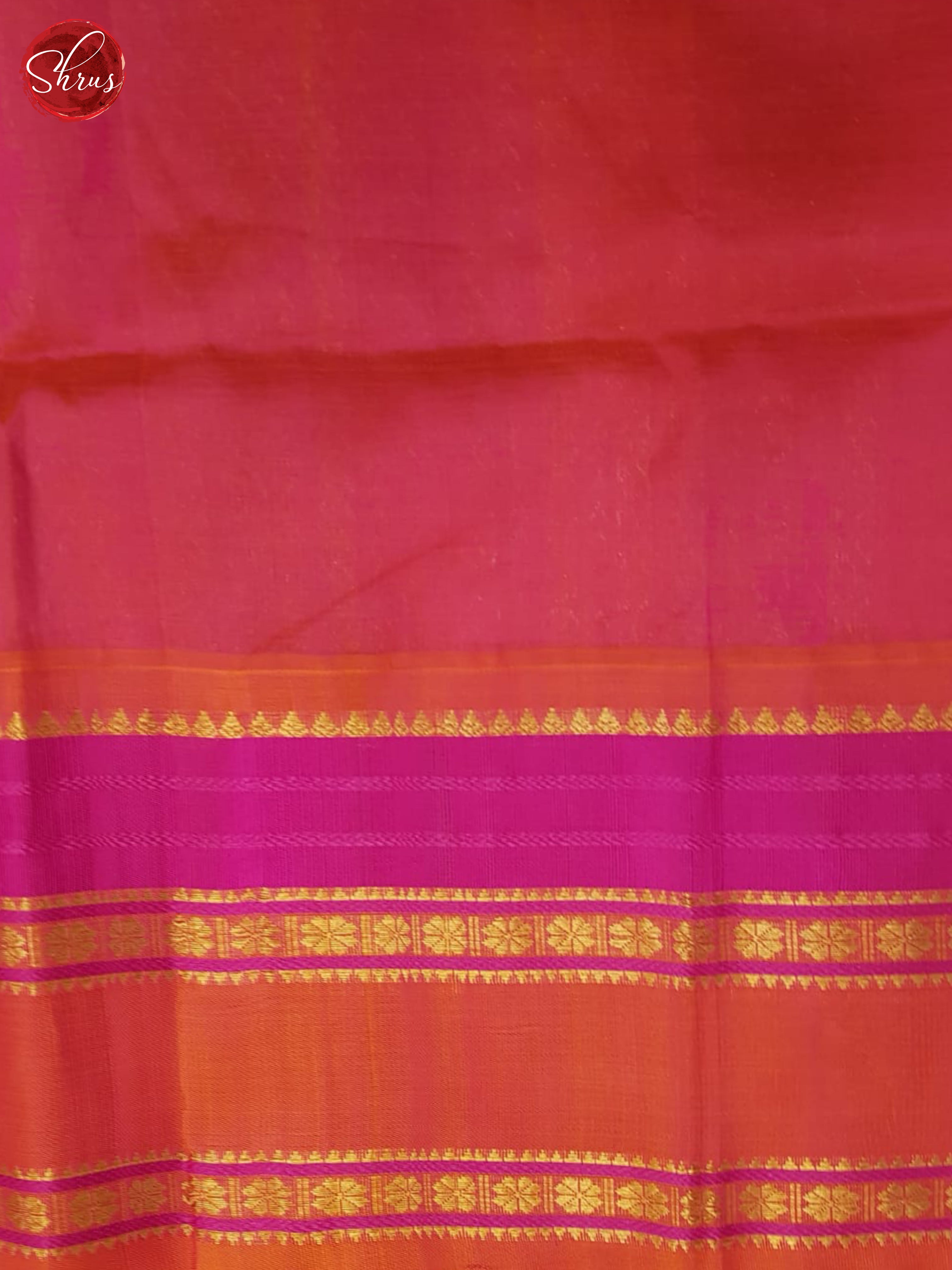 Green And Pink- Silk Cotton Saree - Shop on ShrusEternity.com