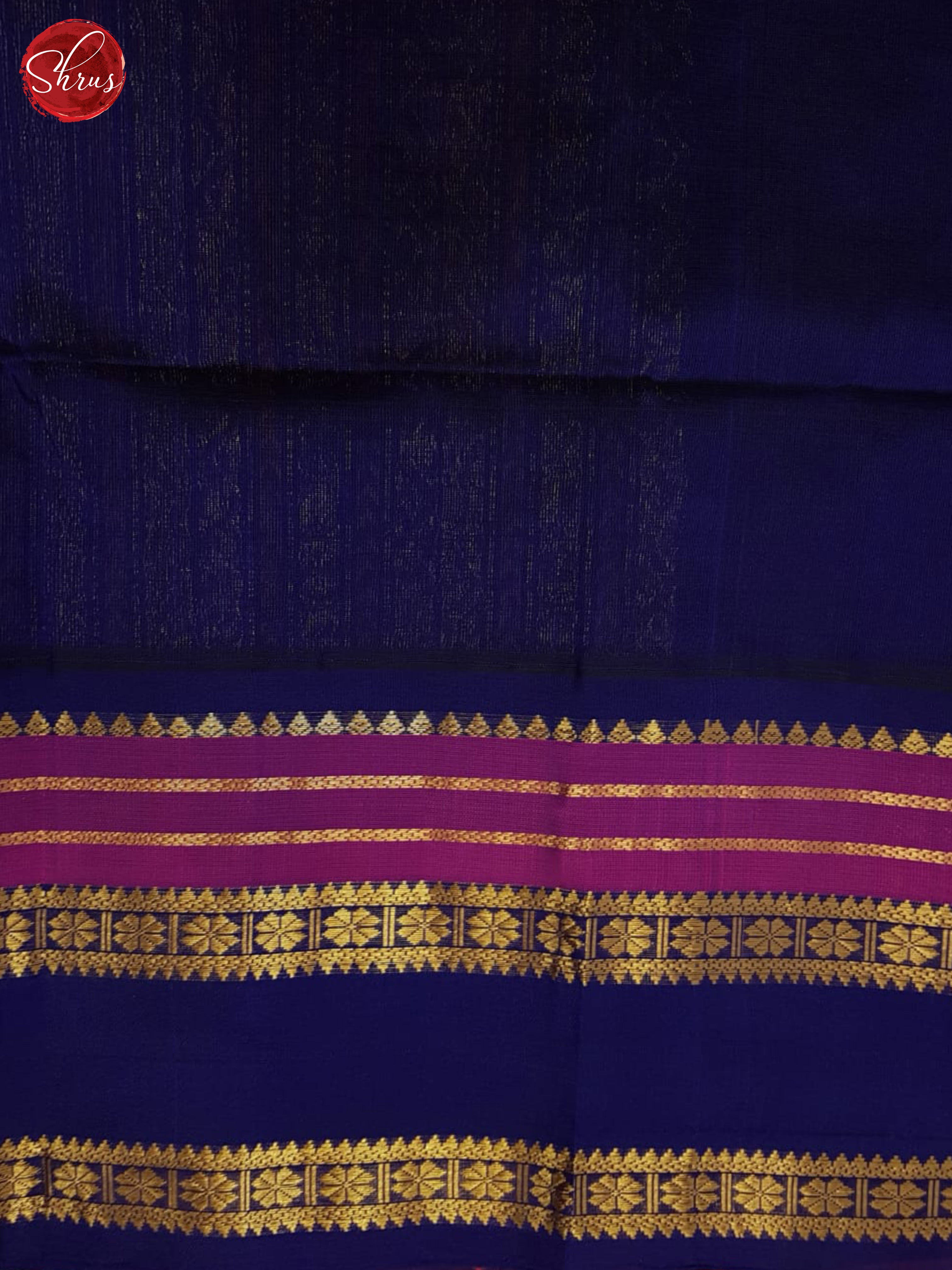 Red And Blue- SIlk Cotton Saree - Shop on ShrusEternity.com