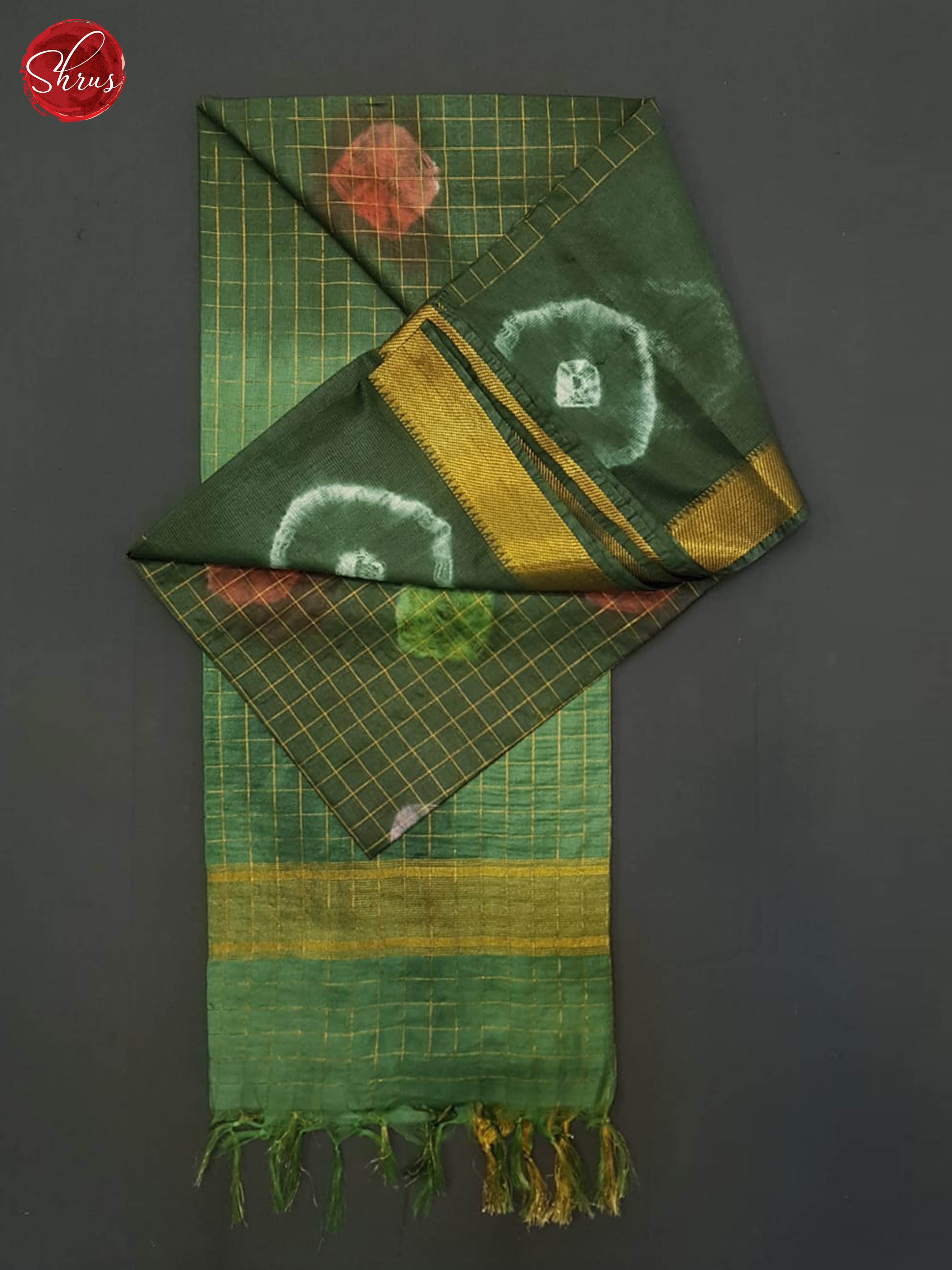 Green - Shibori Saree - Shop on ShrusEternity.com